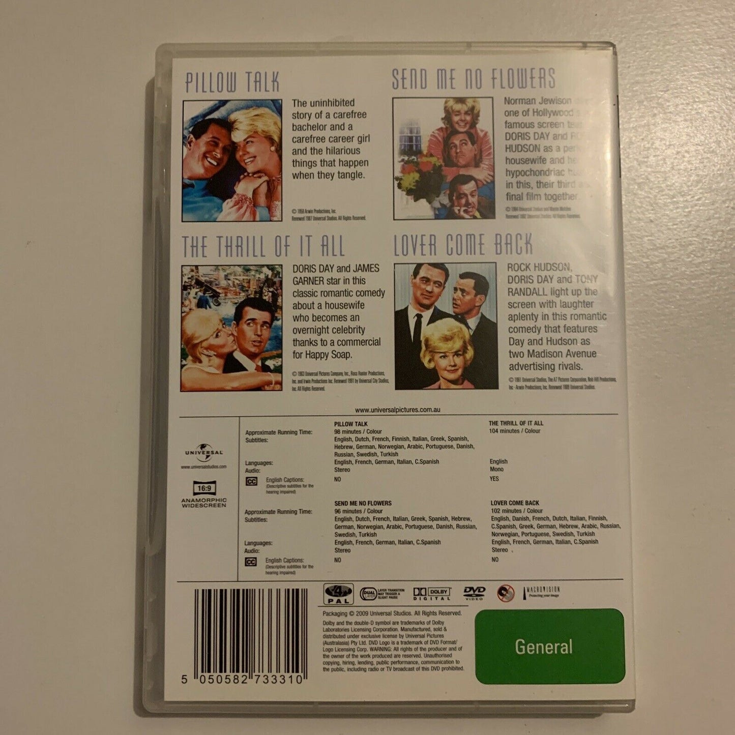 Pillow Talk / Send Me No Flowers / Lover Come Back / The Thrill of It All DVD