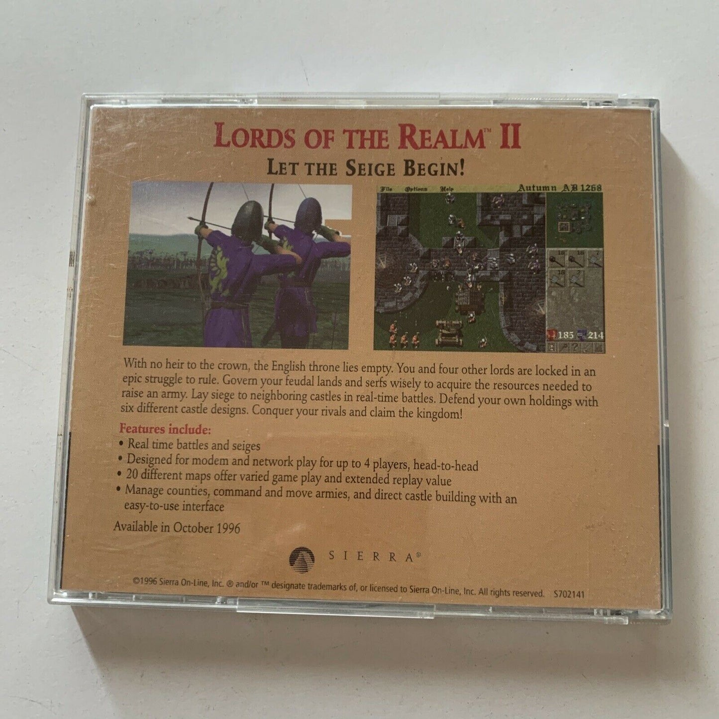 Caesar II PC CDROM (1995) Sierra Vintage Strategy City Management Building Game