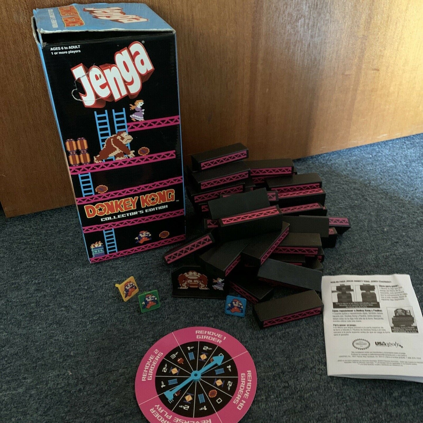 Jenga Donkey Kong Collectors Edition *Missing 1 Mario Piece*