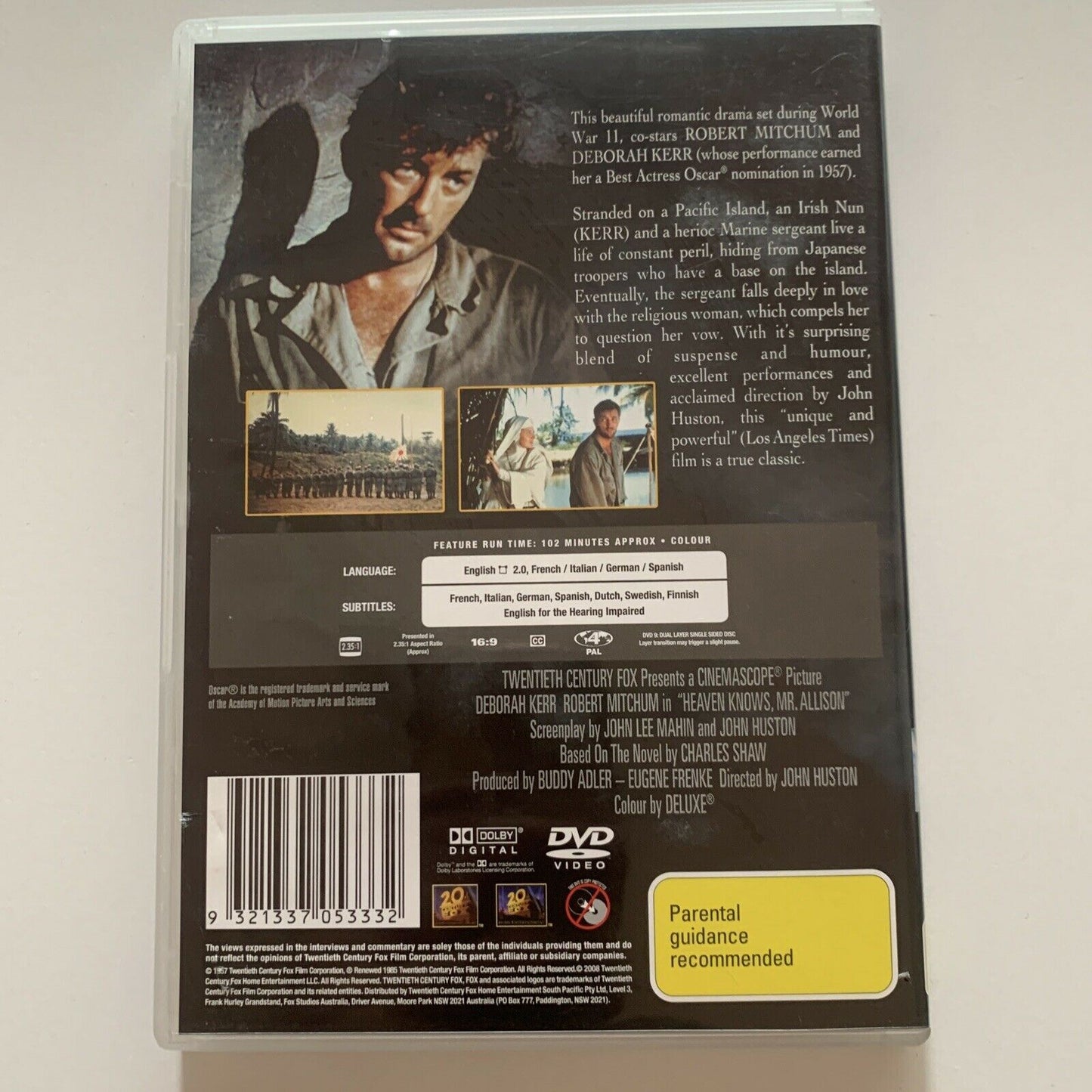 Heaven Knows, Mr Allison (DVD, 1957) Deborah Kerr, Robert Mitchum. Region 4