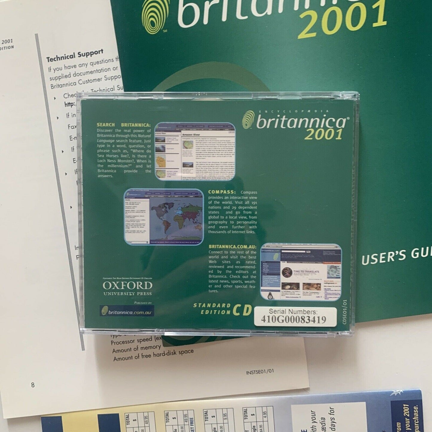 Encyclopaedia Britannica 2001 PC CDROM With Box