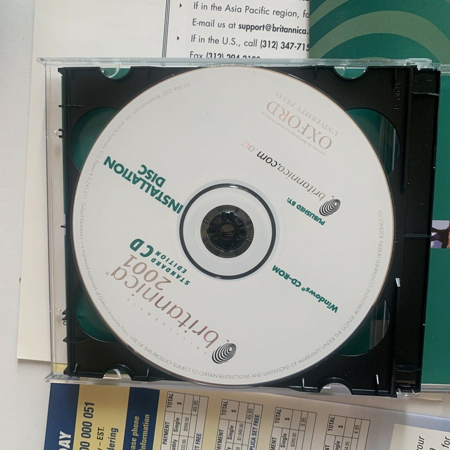 Encyclopaedia Britannica 2001 PC CDROM With Box