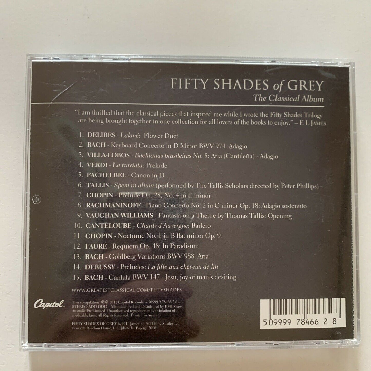 Fifty Shades of Grey: The Classical Album (CD, Sep-2012, EMI Classics)