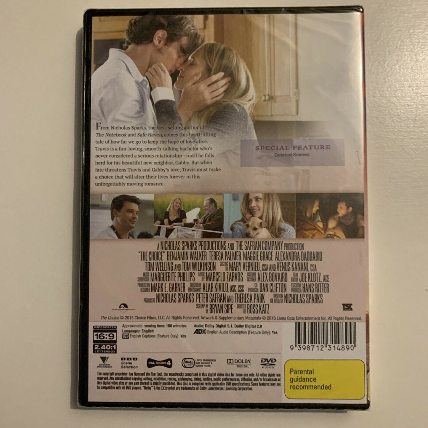 *New Sealed* The Choice (DVD, 2016) Benjamin Walker, Teresa Palmer. Region 4