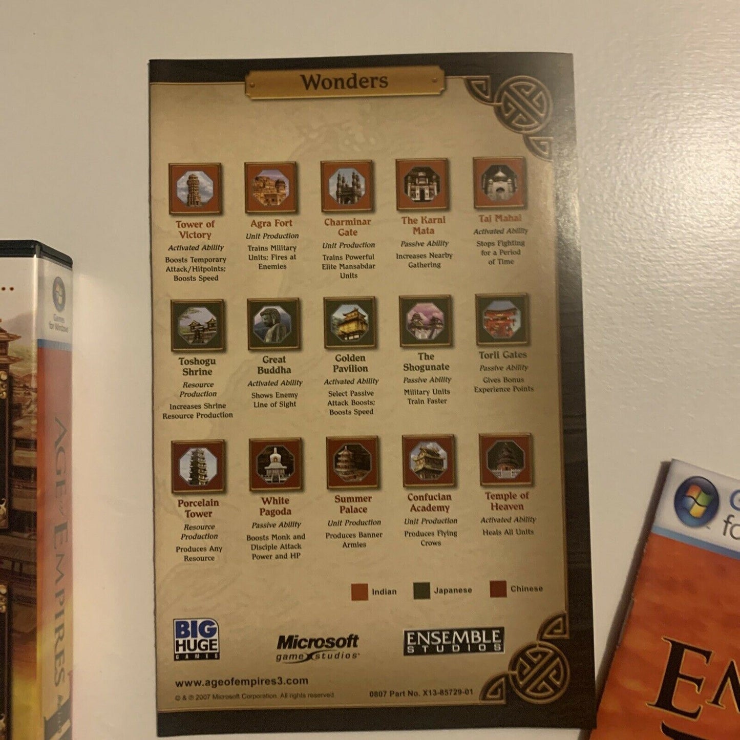Age Of Empires 3 III - The Asian Dynasties PC GAME CD 2007