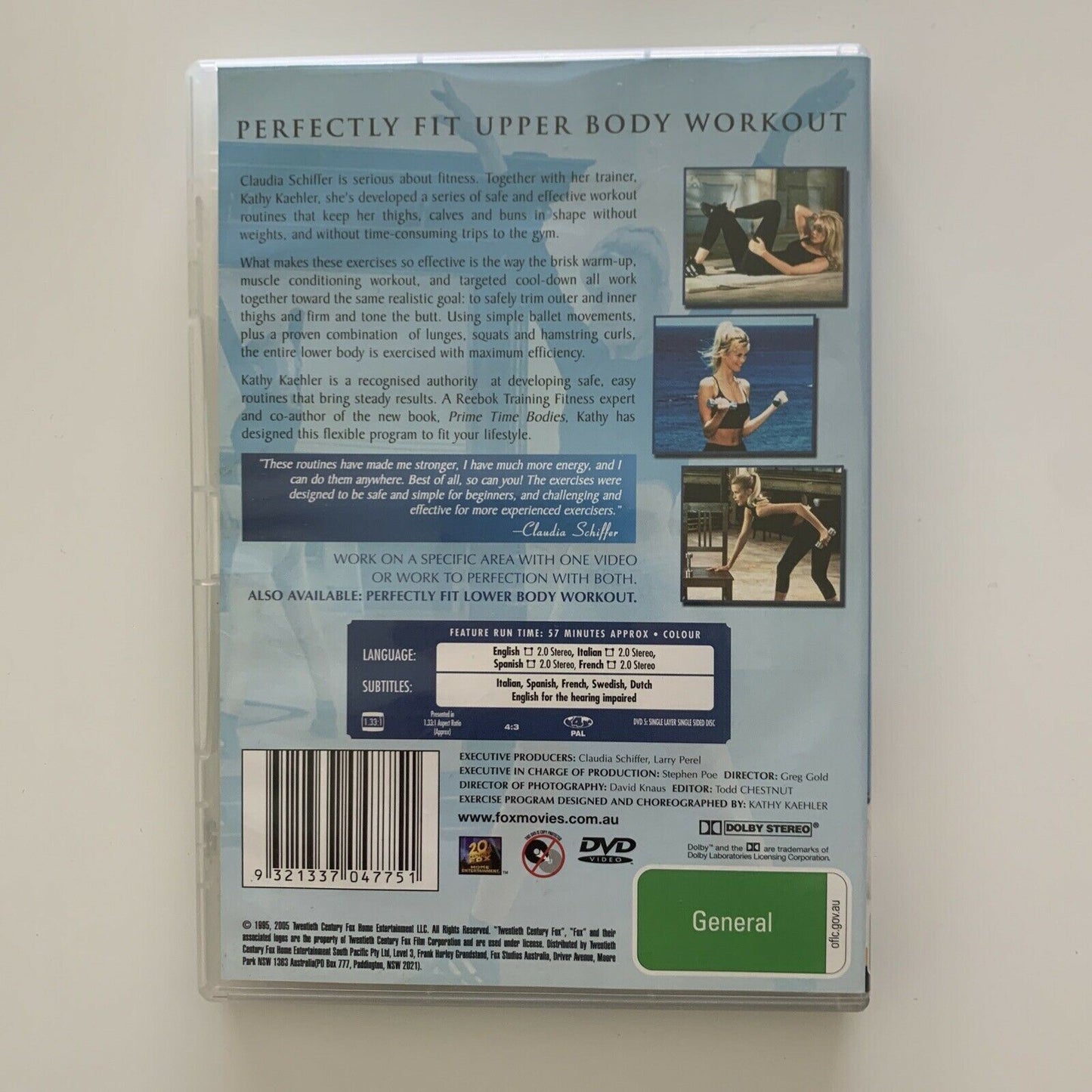 Claudia Schiffer - Perfectly Fit - Upper Body Workout (DVD, 1995) Region 4