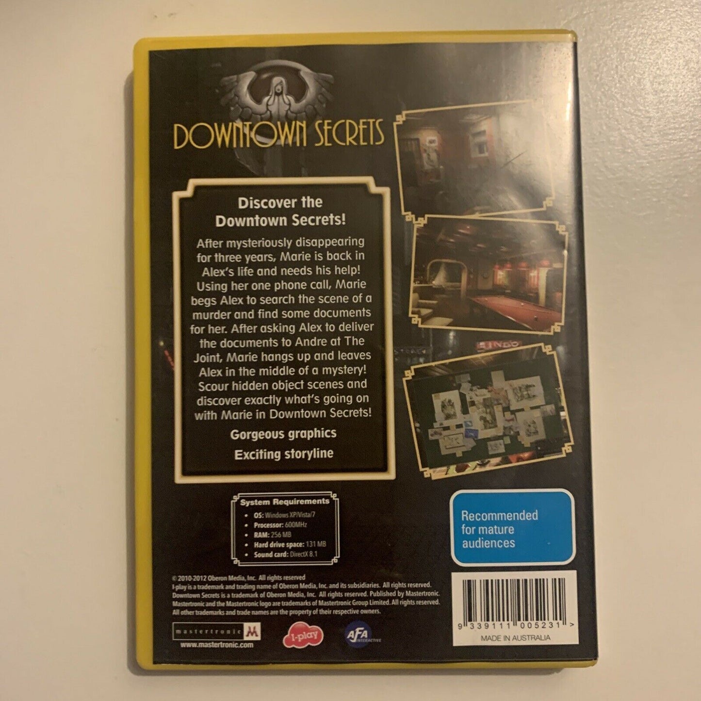 Downtown Secrets PC CDROM Hidden Object / Murder Mystery Game