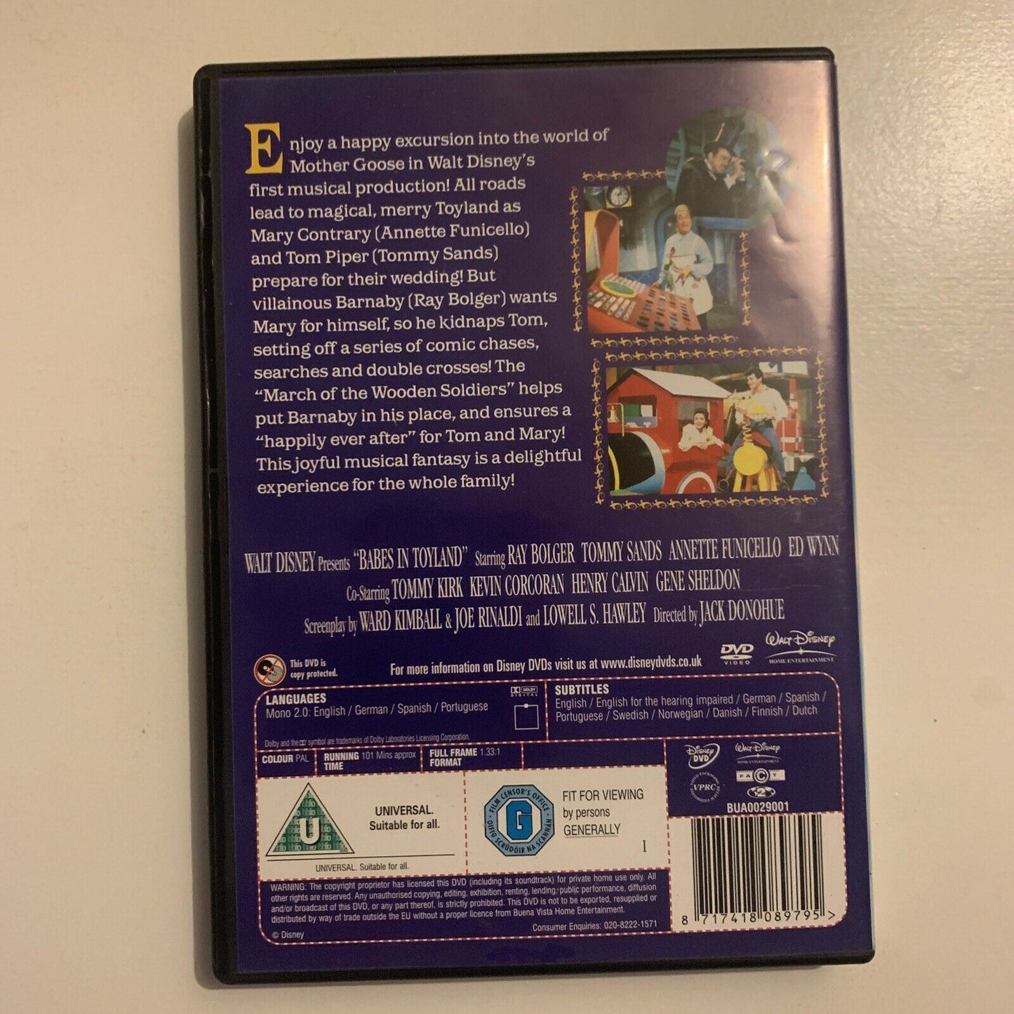 Babes In Toyland (DVD, 1961) Region 4&2