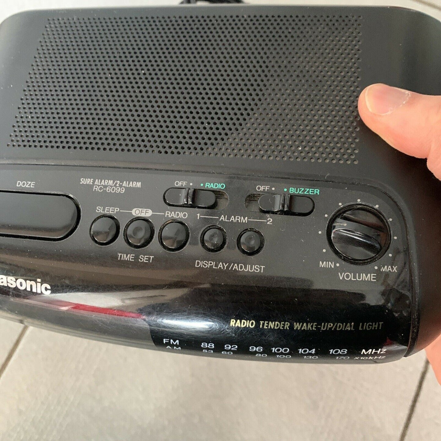 Vintage Panasonic RC-6099 Dual Alarm Clock FM/AM Radio