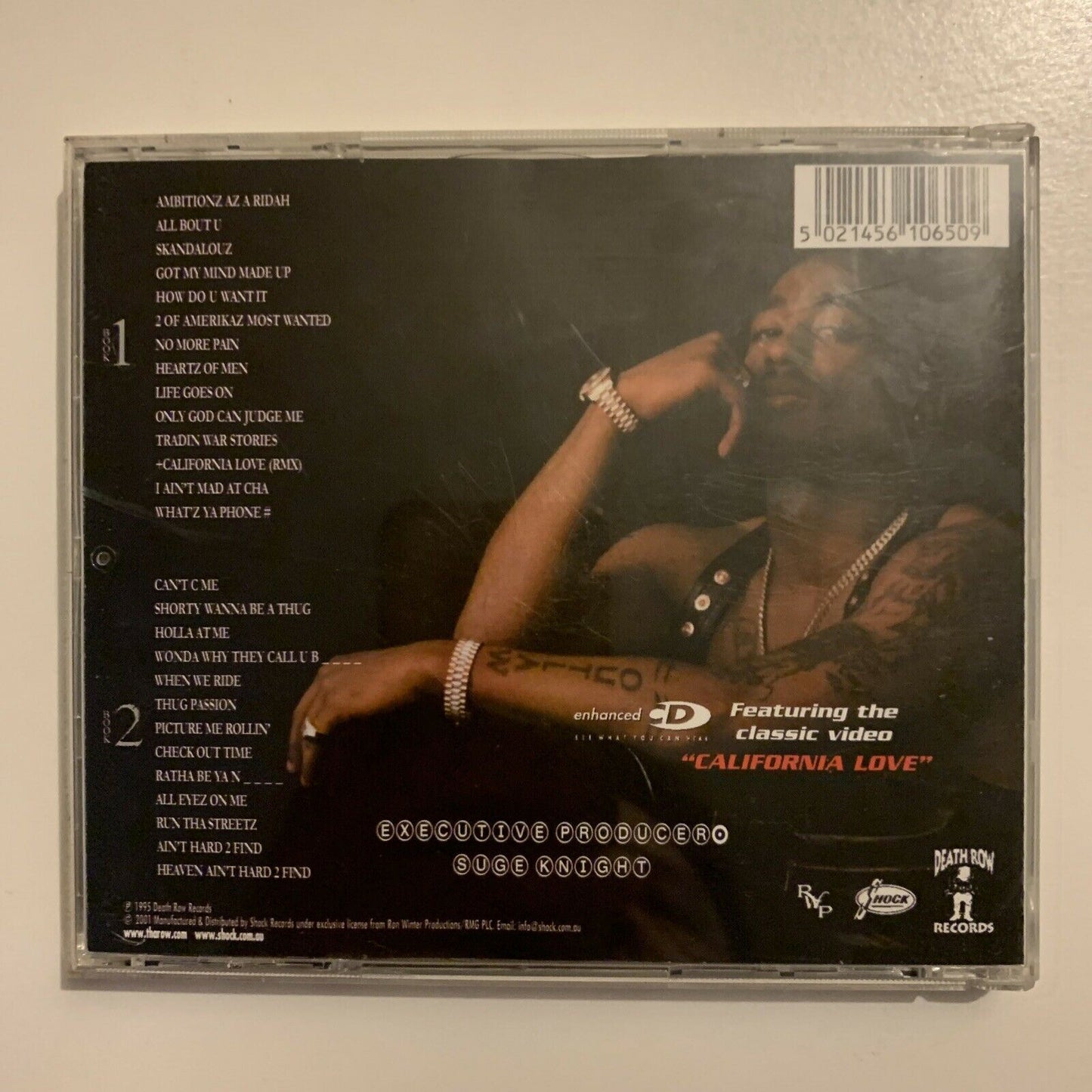 2PAC - All Eyez On Me - Digitally Remastered (CD, 2001, 2-Disc) Enhanced CD