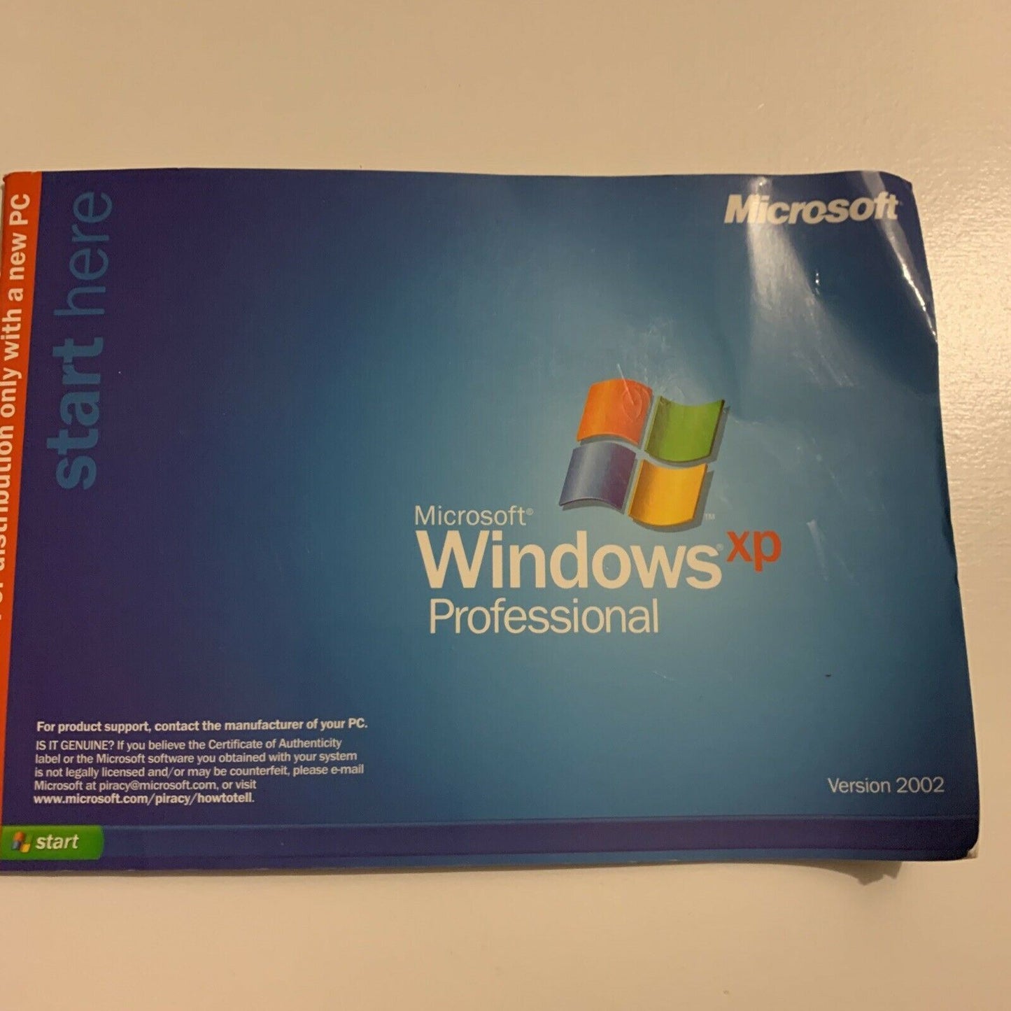 Microsoft Windows XP Professional 2002 version