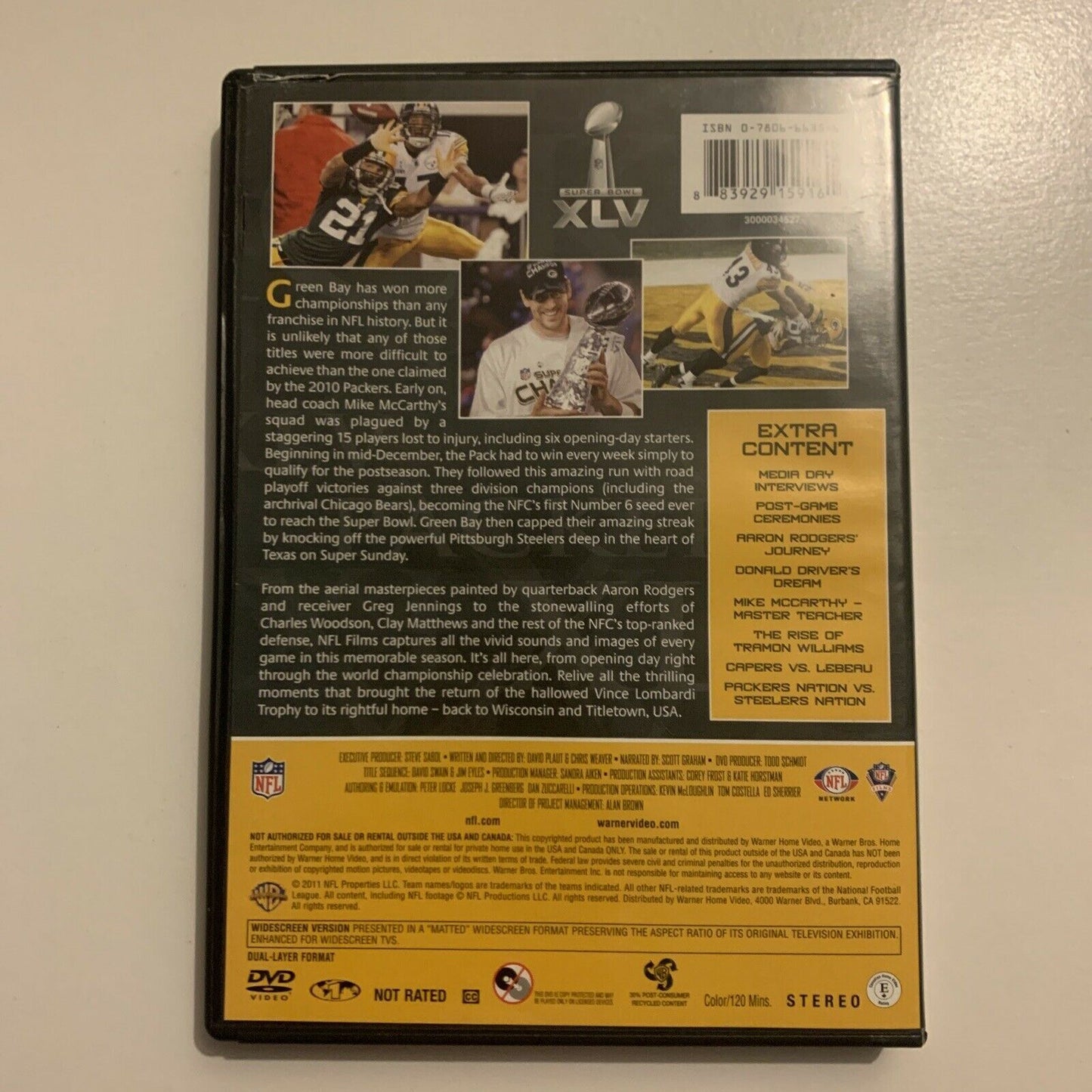 NFL: Super Bowl XLV Champions - Green Bay Packers (DVD, 2011) Region 1