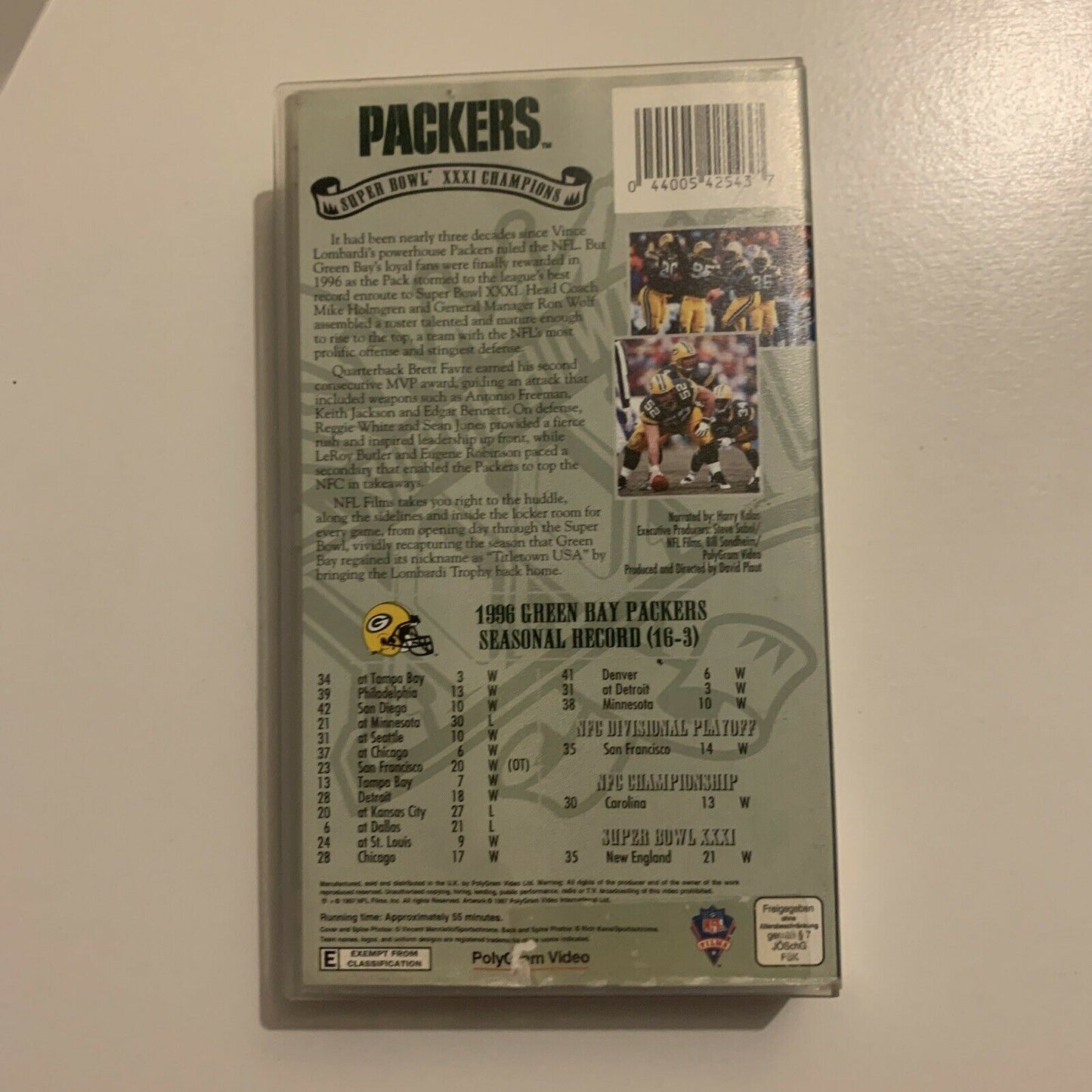 Packers 1996 Green Bay Packers Super Bowl XXXI Champions (VHS Tape) PAL