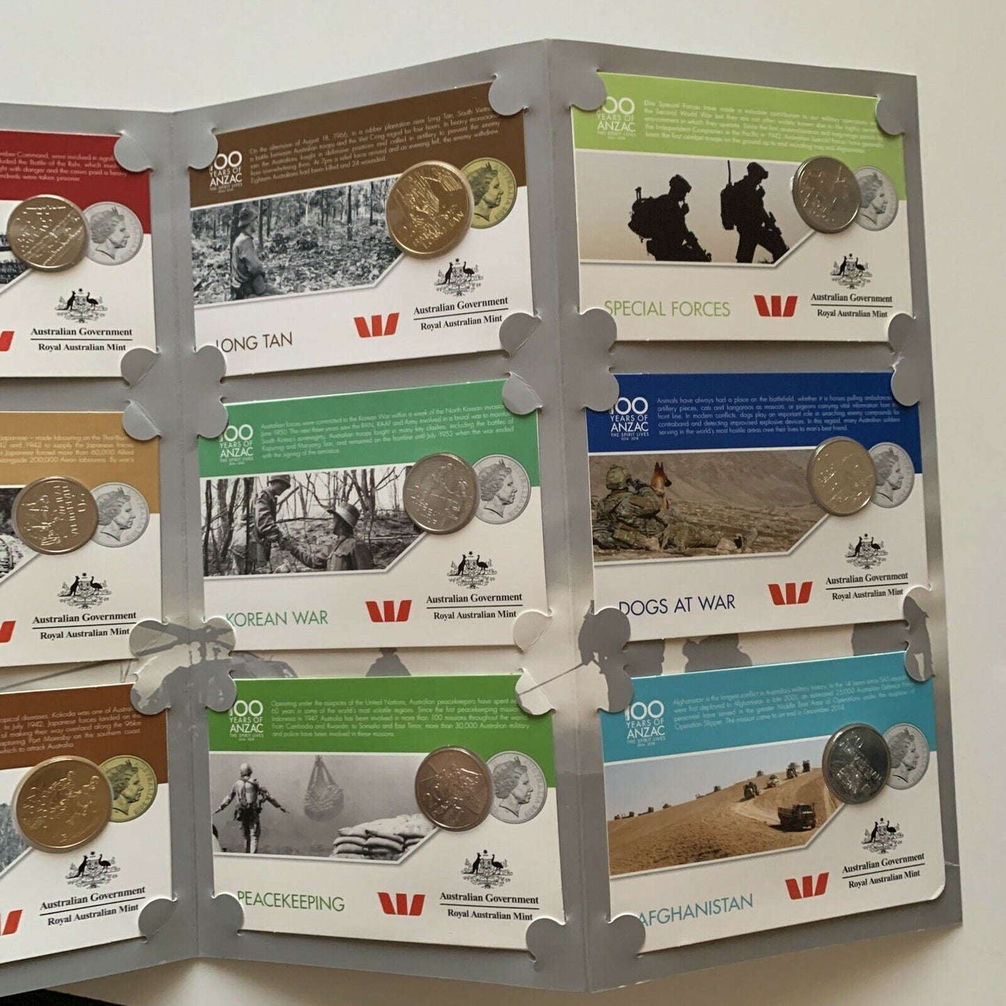 Anzac To Afghanistan - Official 2016 Coin Collection 14x 25c Coin