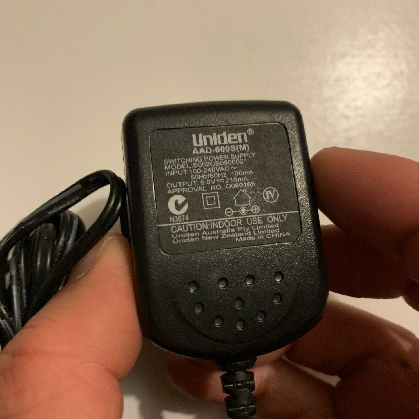 Uniden Cordless Telephone Charger With AC Adapter AAD-600S(M)