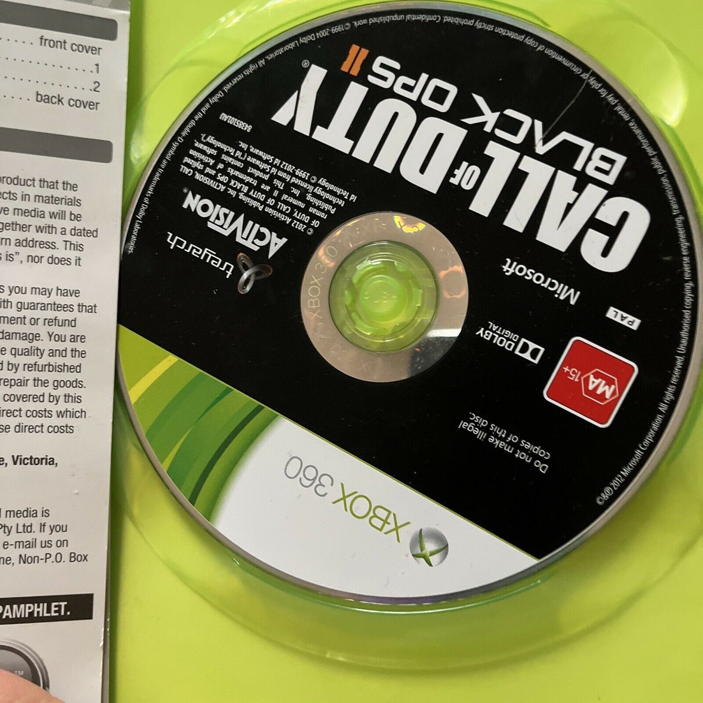 Call of Duty Black Ops II 2 Microsoft Xbox 360 PAL Shooter