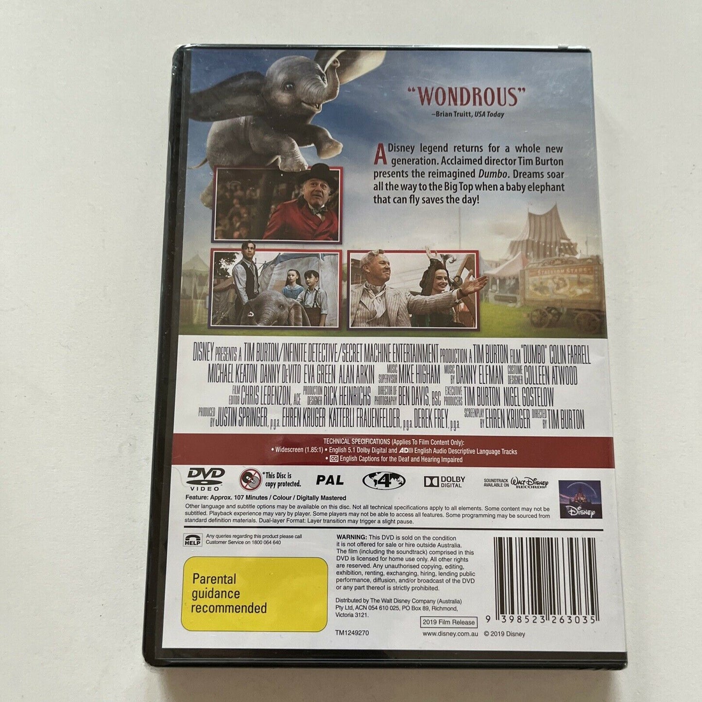 *New Sealed* Dumbo (DVD, 2019) Colin Farrell, Michael Keaton Region 4