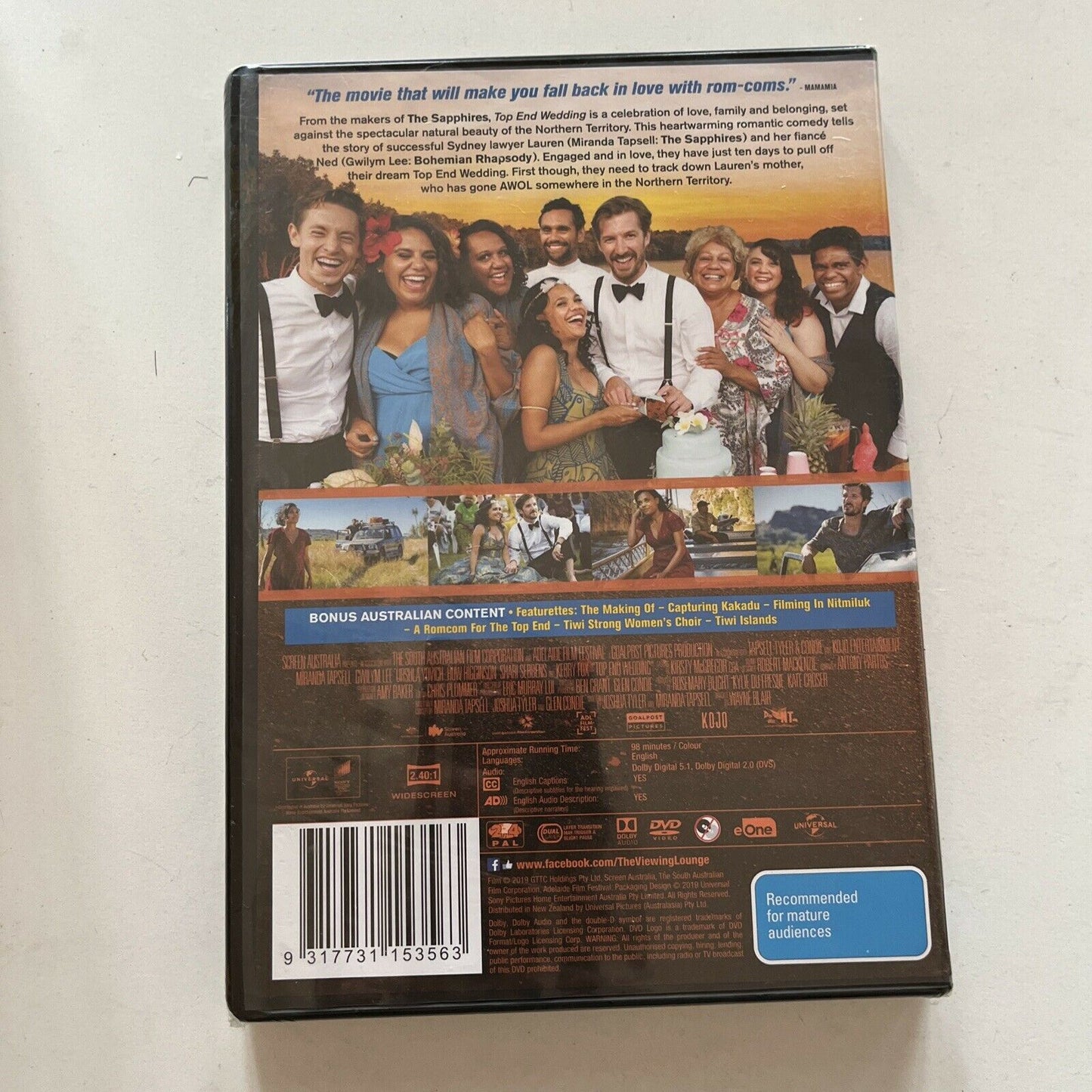*New Sealed* Top End Wedding - Australian Edition (DVD, 2019) Region 4&2