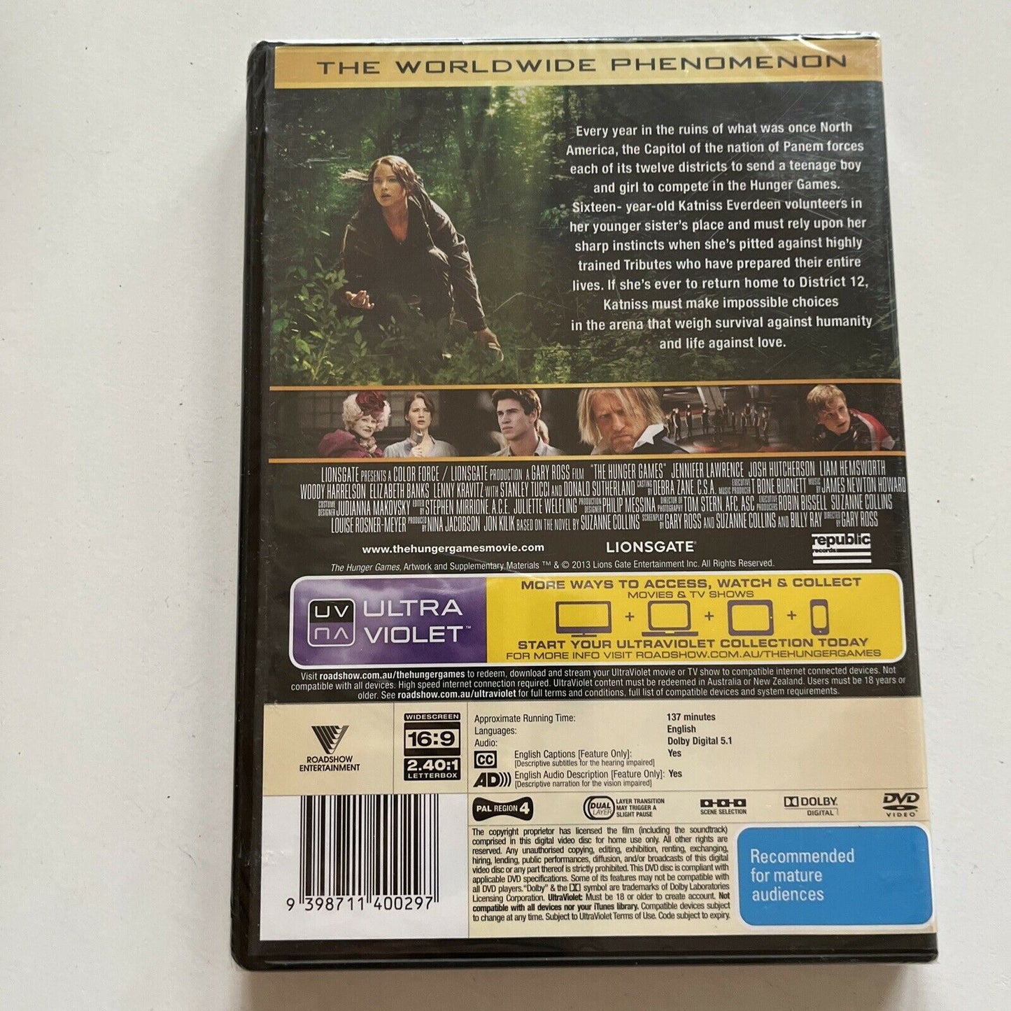 *New Sealed* The Hunger Games (DVD, 2013) Jennifer Lawrence Region 4