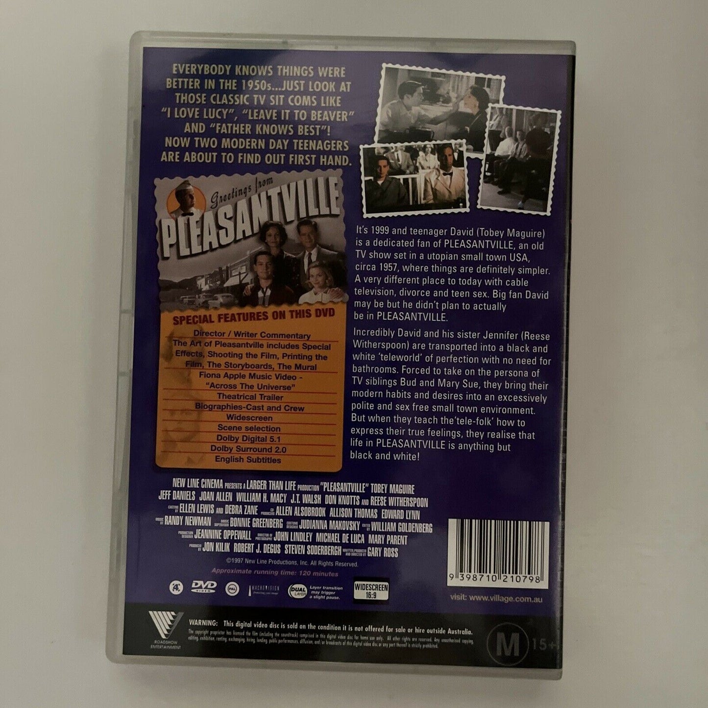 Pleasantville (DVD, 1997) Reese Witherspoon, Tobey Maguire. Region 4