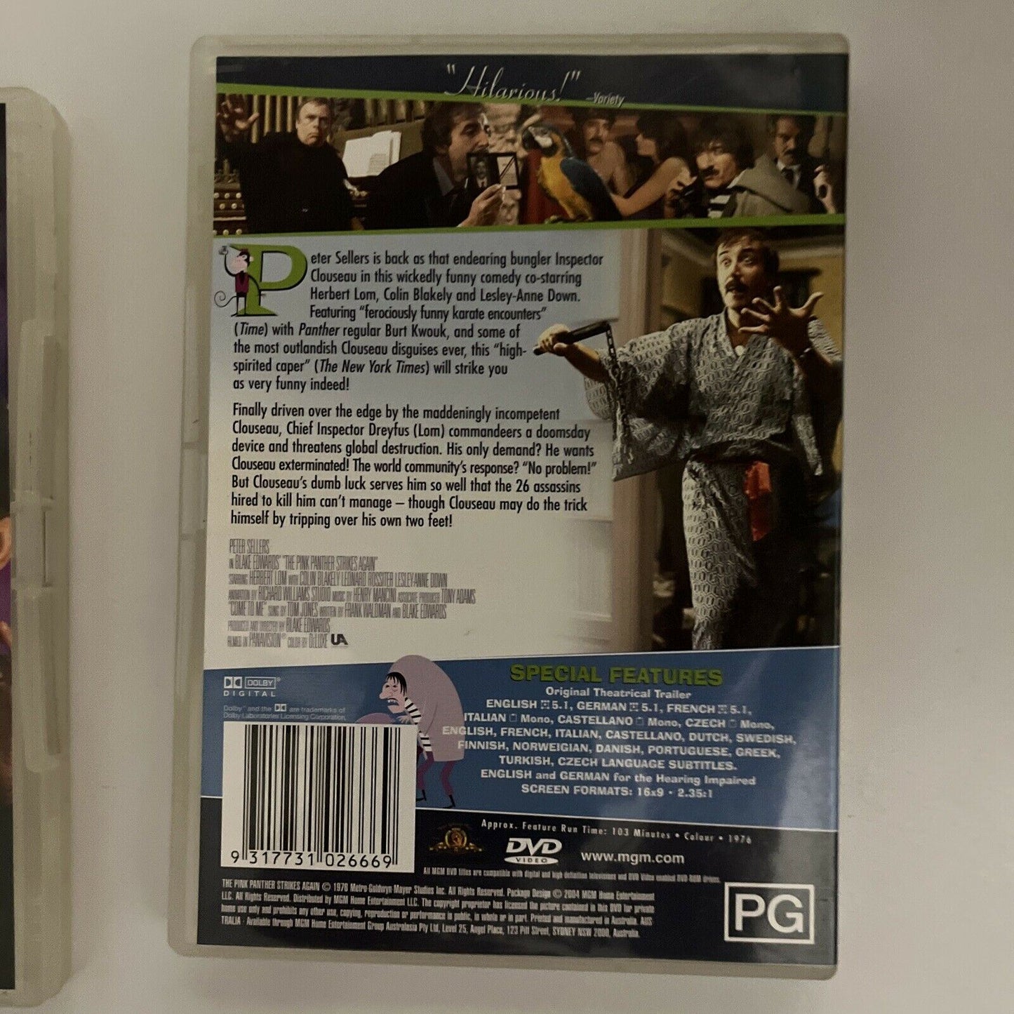 The Pink Panther / The Panther Strikes Again (DVD, 1976, 2-Disc) Region 4