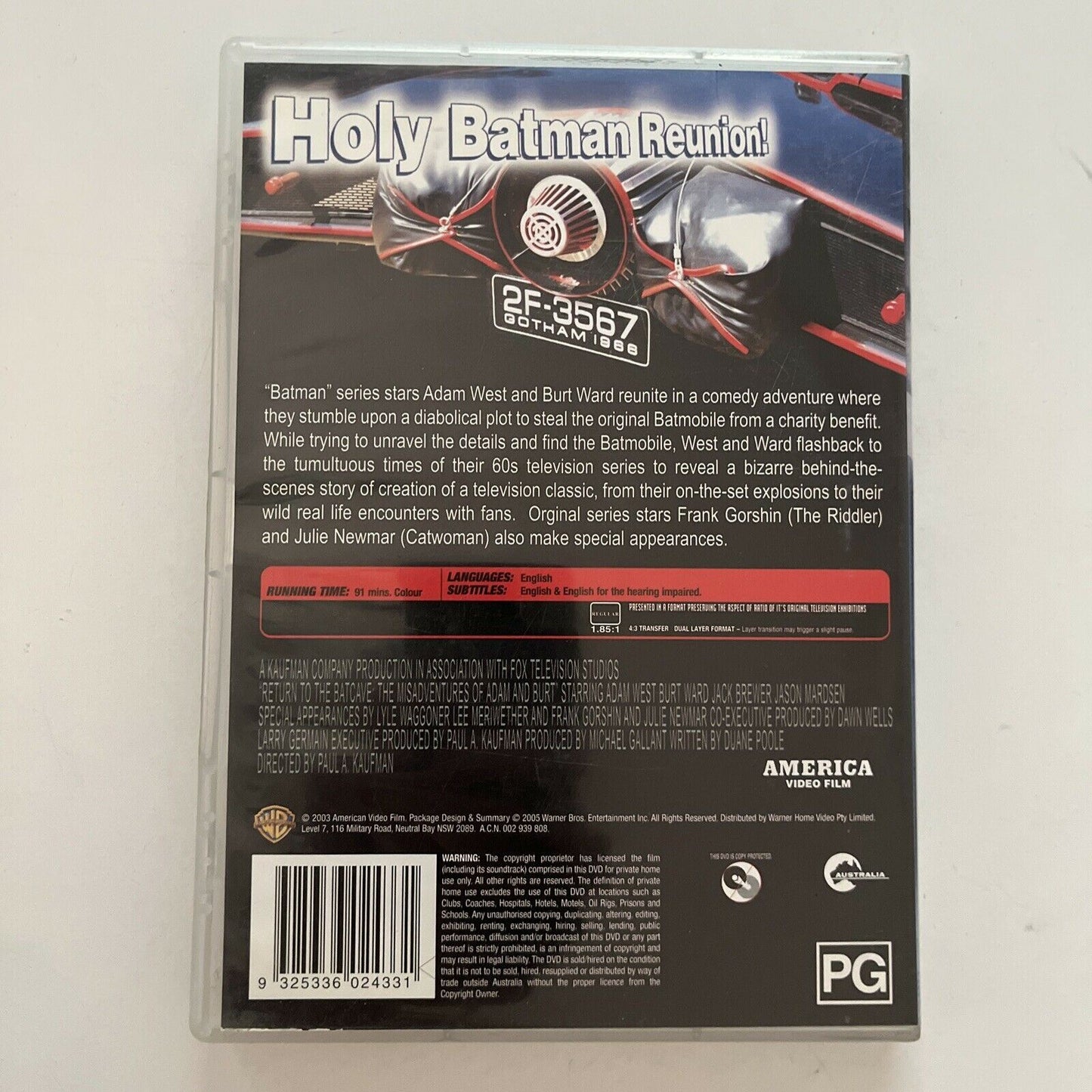 Return To The Batcave - The Misadventures Of Adam & Burt (DVD, 2003) Region 4