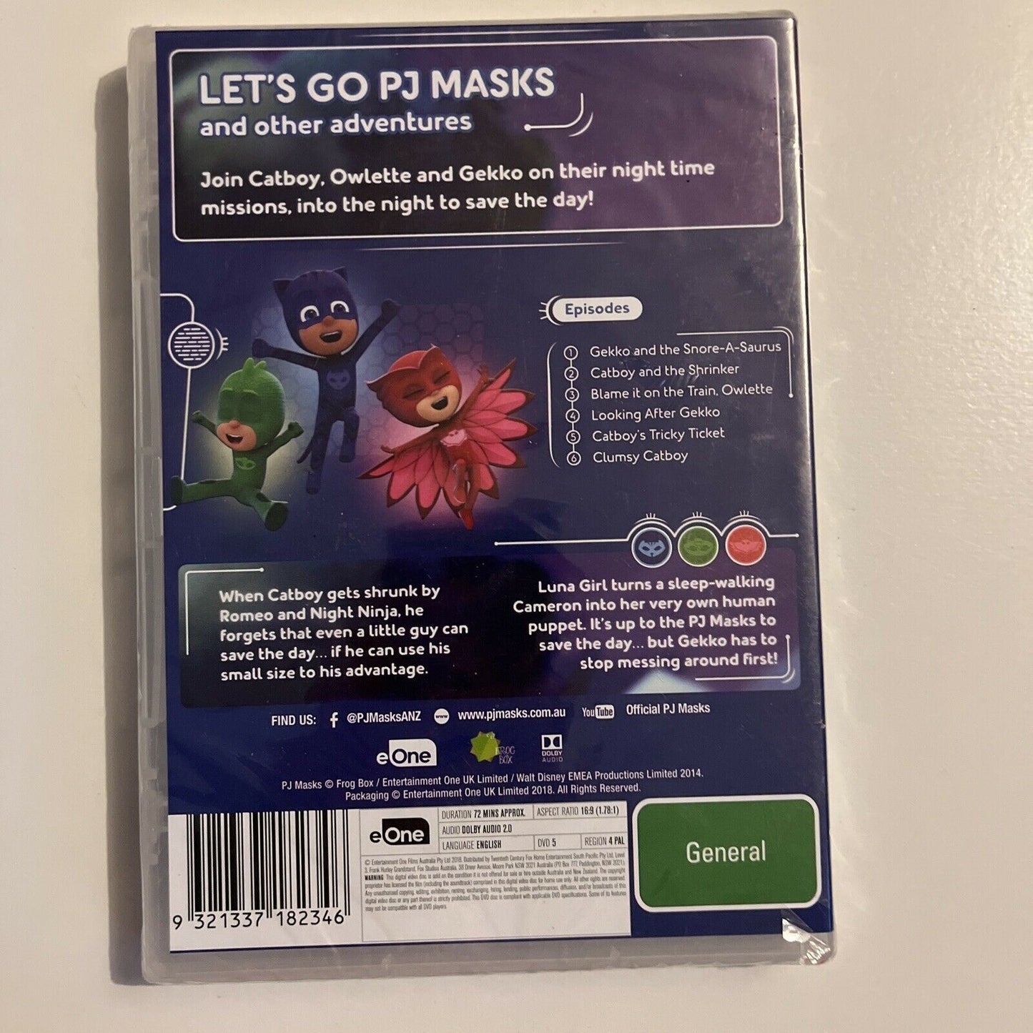 *New Sealed* PJ Masks Lets Go PJ Masks (DVD, 2018) Region 4