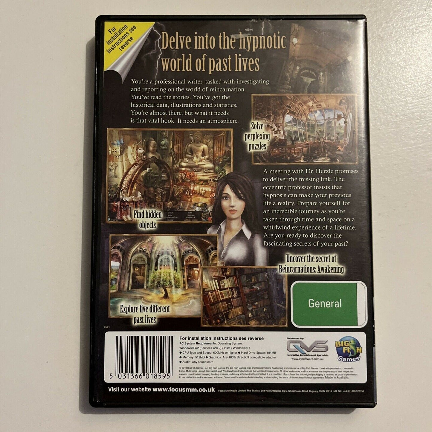 Reincarnations Awakening - PC GAME CD ROM Windows Hidden Object Game