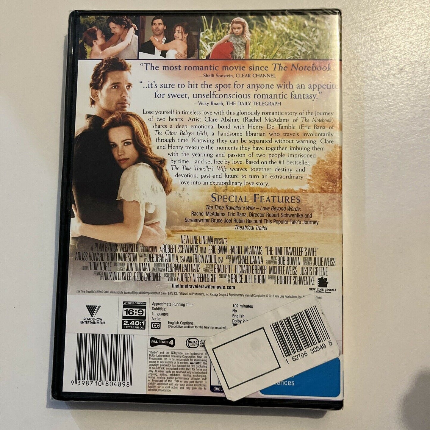 *New Sealed* The Time Traveller's Wife (DVD, 2008) Rachel McAdams. Region 4