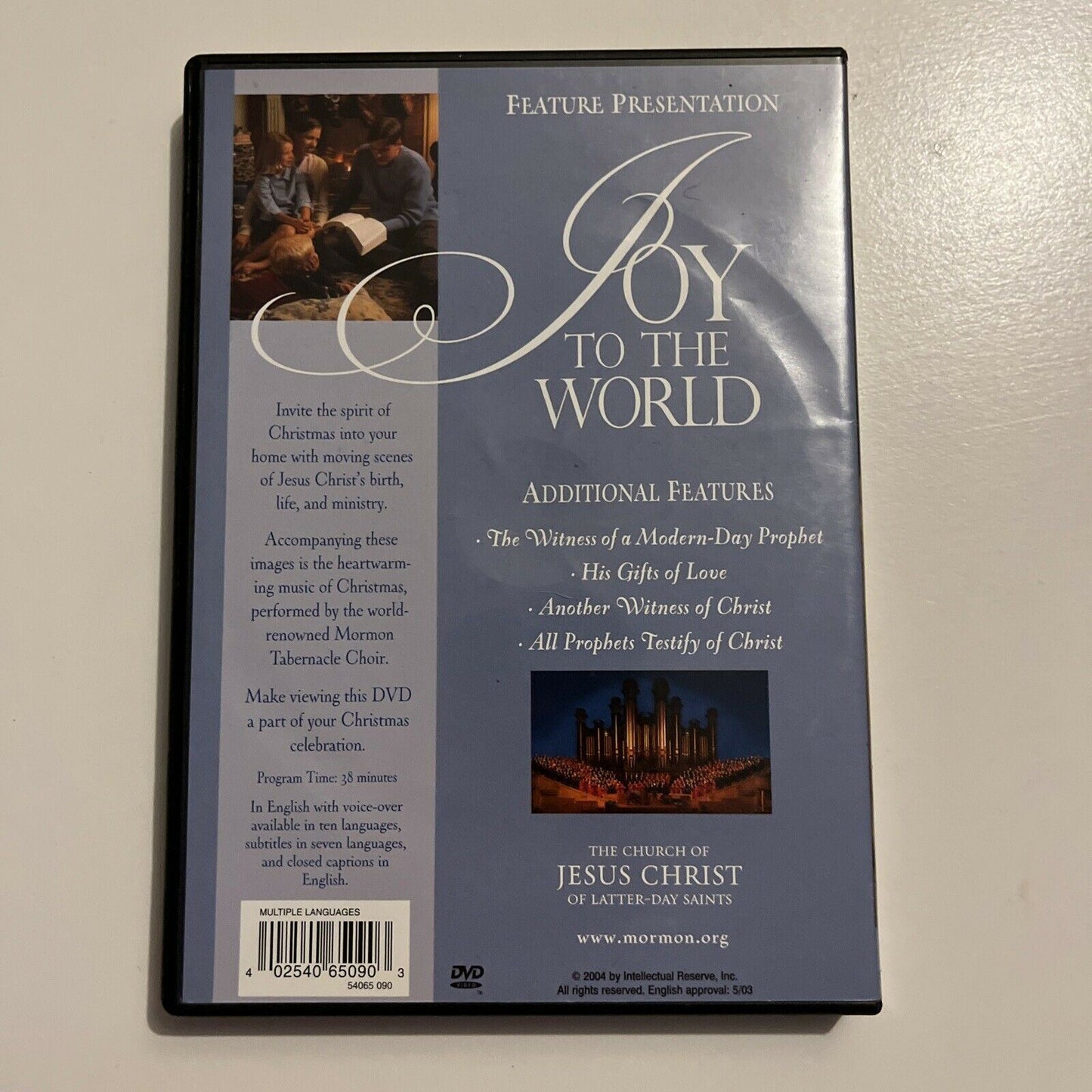 Joy To The World (DVD) Scenes of Jesus Christ Mormon Tabernacle Choir Christmas