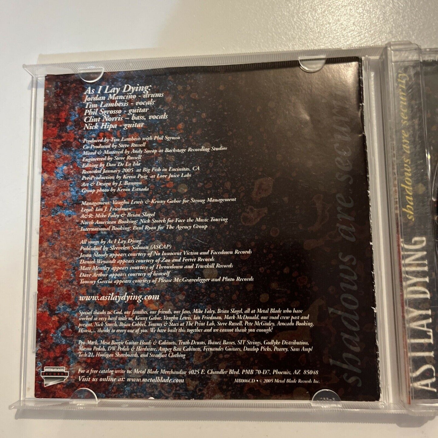 Shadows Are Security by As I Lay Dying (CD, Jun-2005, Metal Blade)