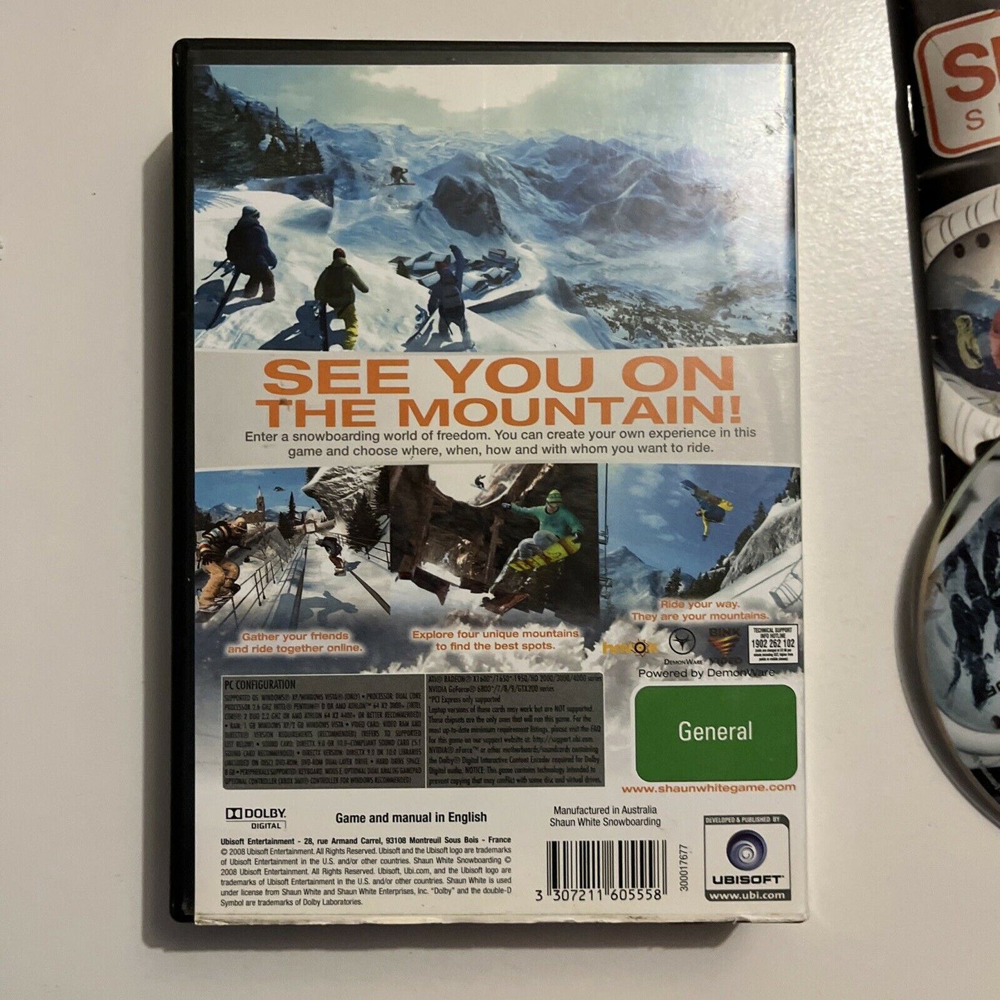 Shaun White Snowboarding PC DVD-ROM With Manual