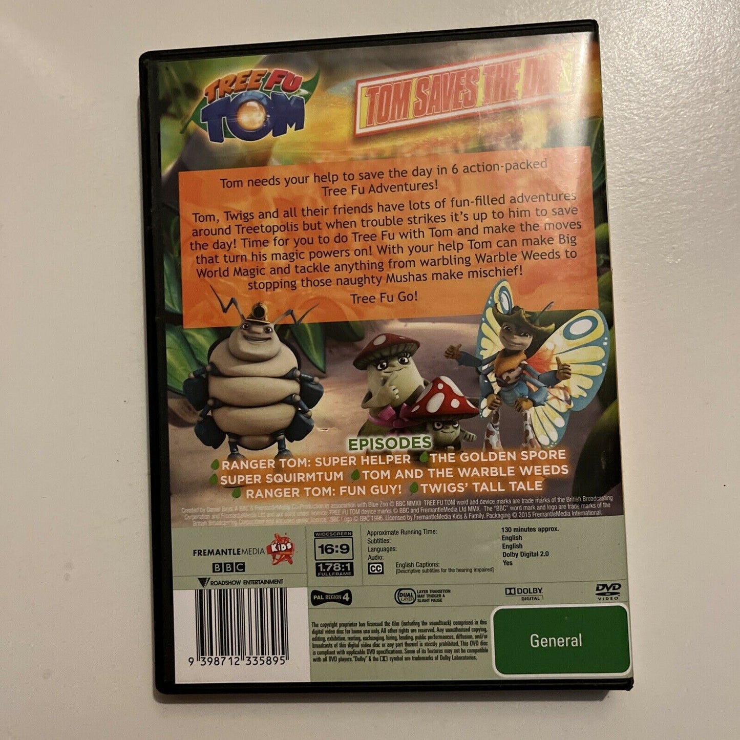 Tree Fu Tom - Tom Saves The Day (DVD, 2015) Region 4