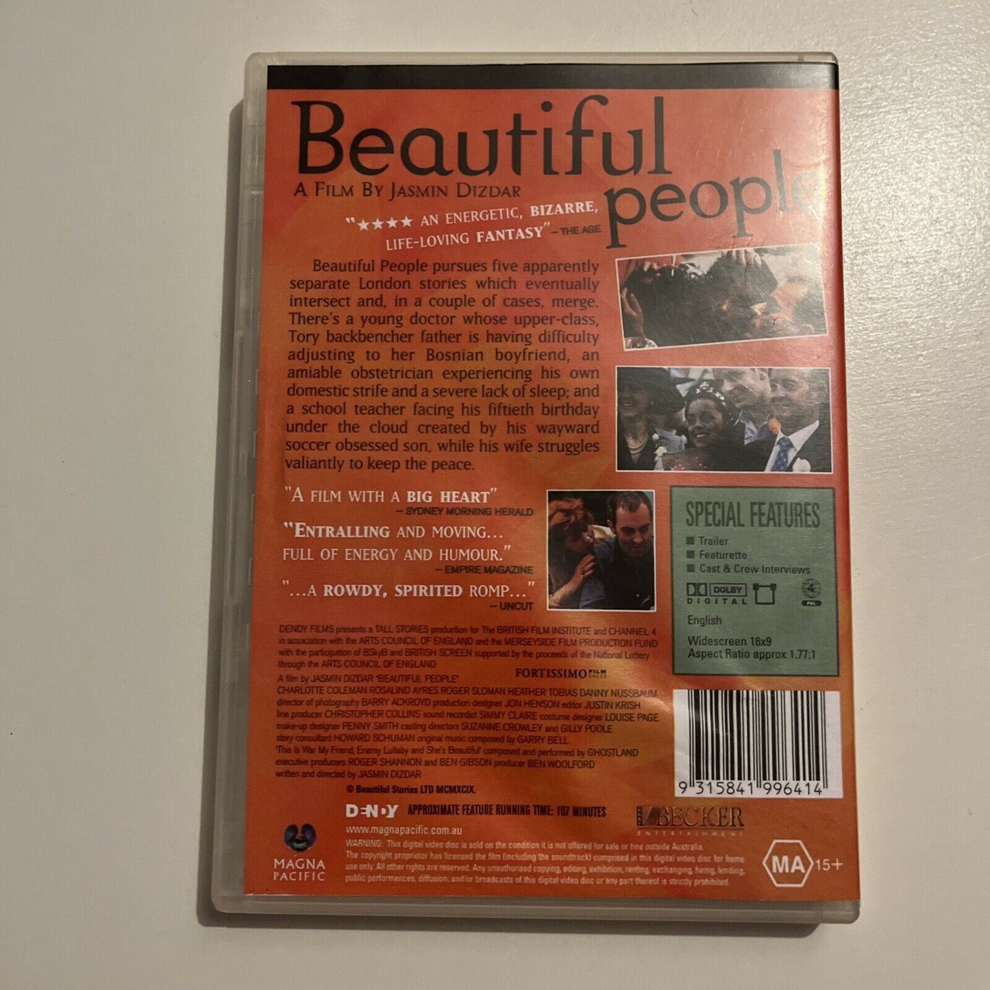 Beautiful People (DVD, 1999) Thomas Goodridge, Faruk Pruti. Region 4