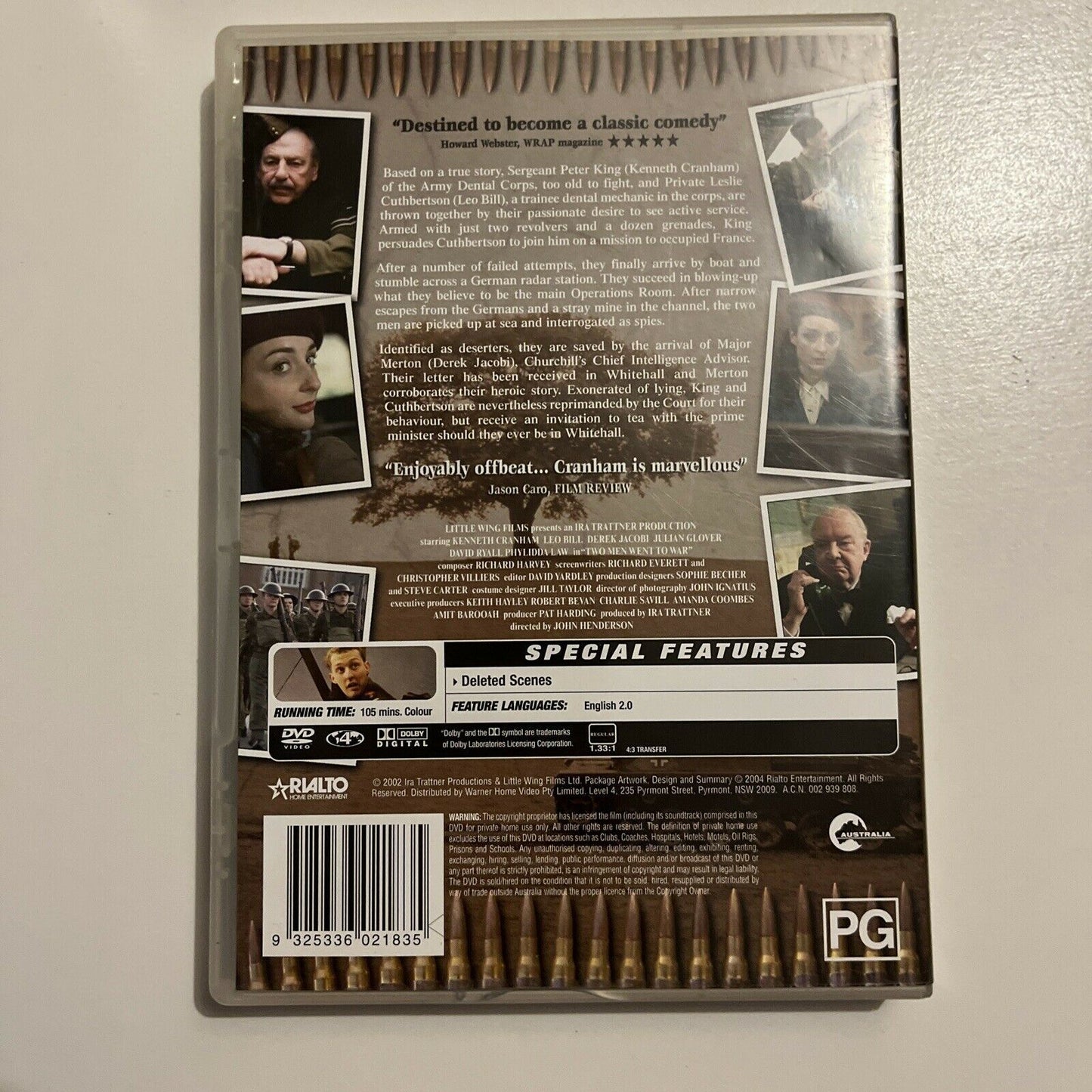 Two Men Went To War (DVD, 2002) Kenneth Cranham, Leo Bill. Region 4