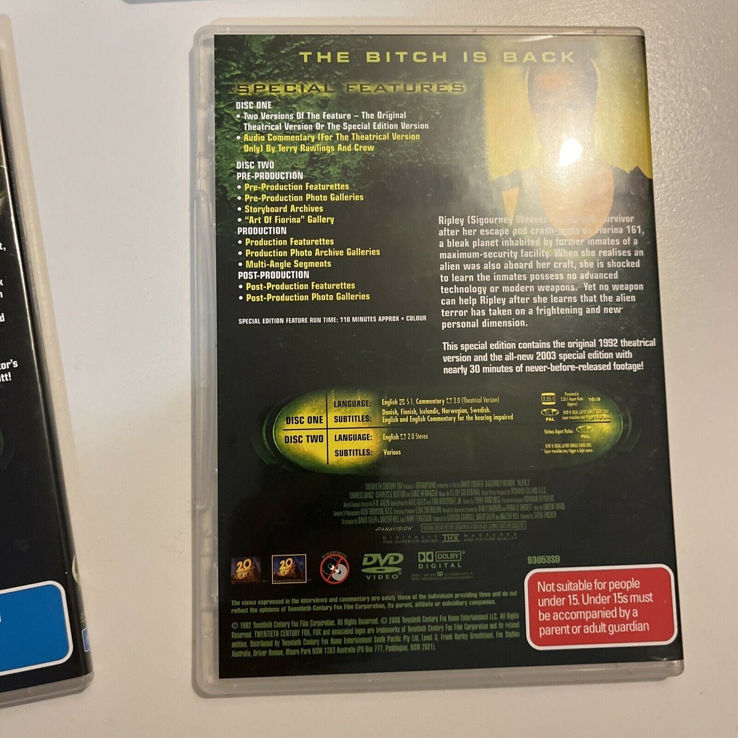 Alien Quadrilogy: Alien / Aliens / Aliens 3 / Alien Resurrection DVD Region 4