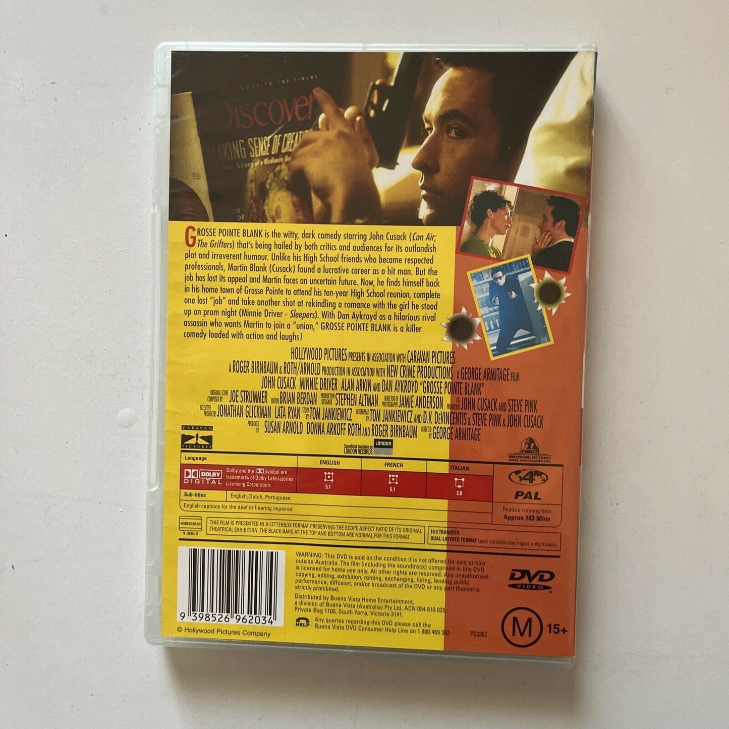 Grosse Pointe Blank (DVD, 1997) John Cusack, Dan Aykroyd Region 4