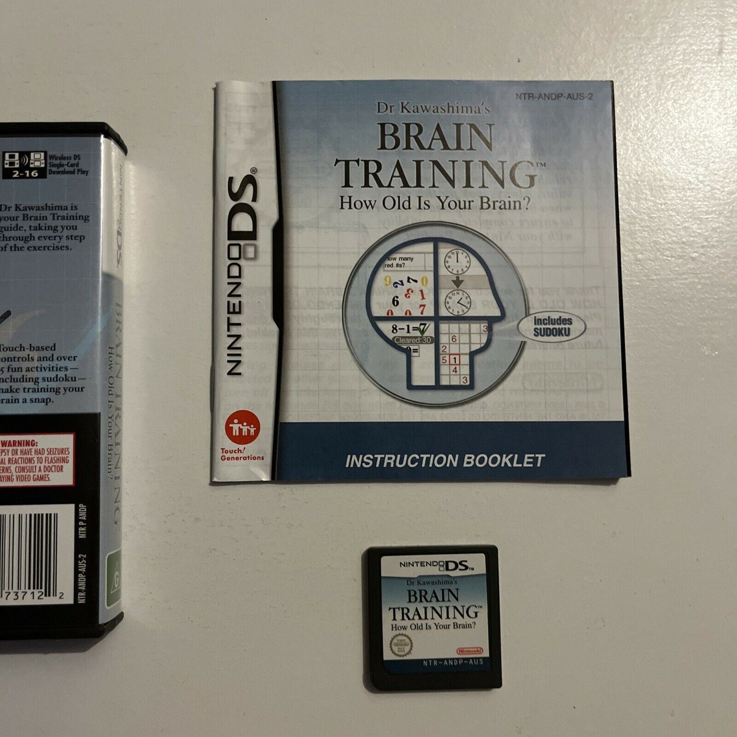 Dr Kawashima's BRAIN TRAINING - Nintendo DS inc Manual