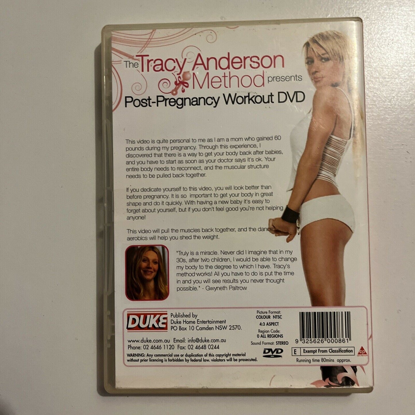 Tracy Anderson Method Presents Post Pregnancy Workout (DVD, 2009) All Regions