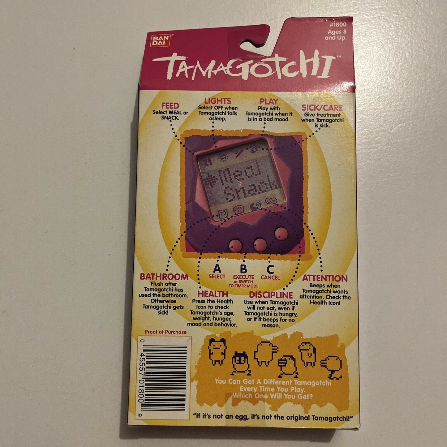 *New Unopened* Tamagotchi White 1997 - The Original Virtual Reality Pet #1800