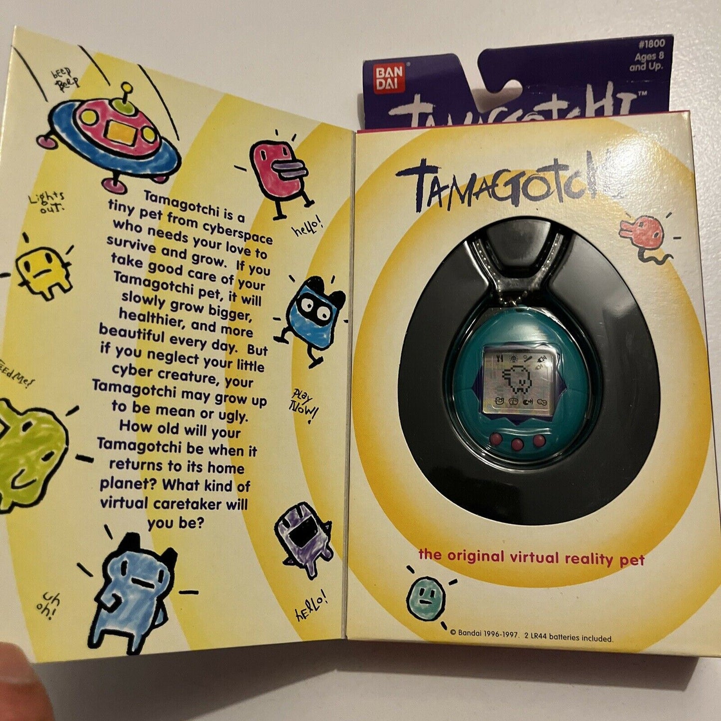 *New Unopened* Tamagotchi Green 1997 - The Original Virtual Reality Pet #1800