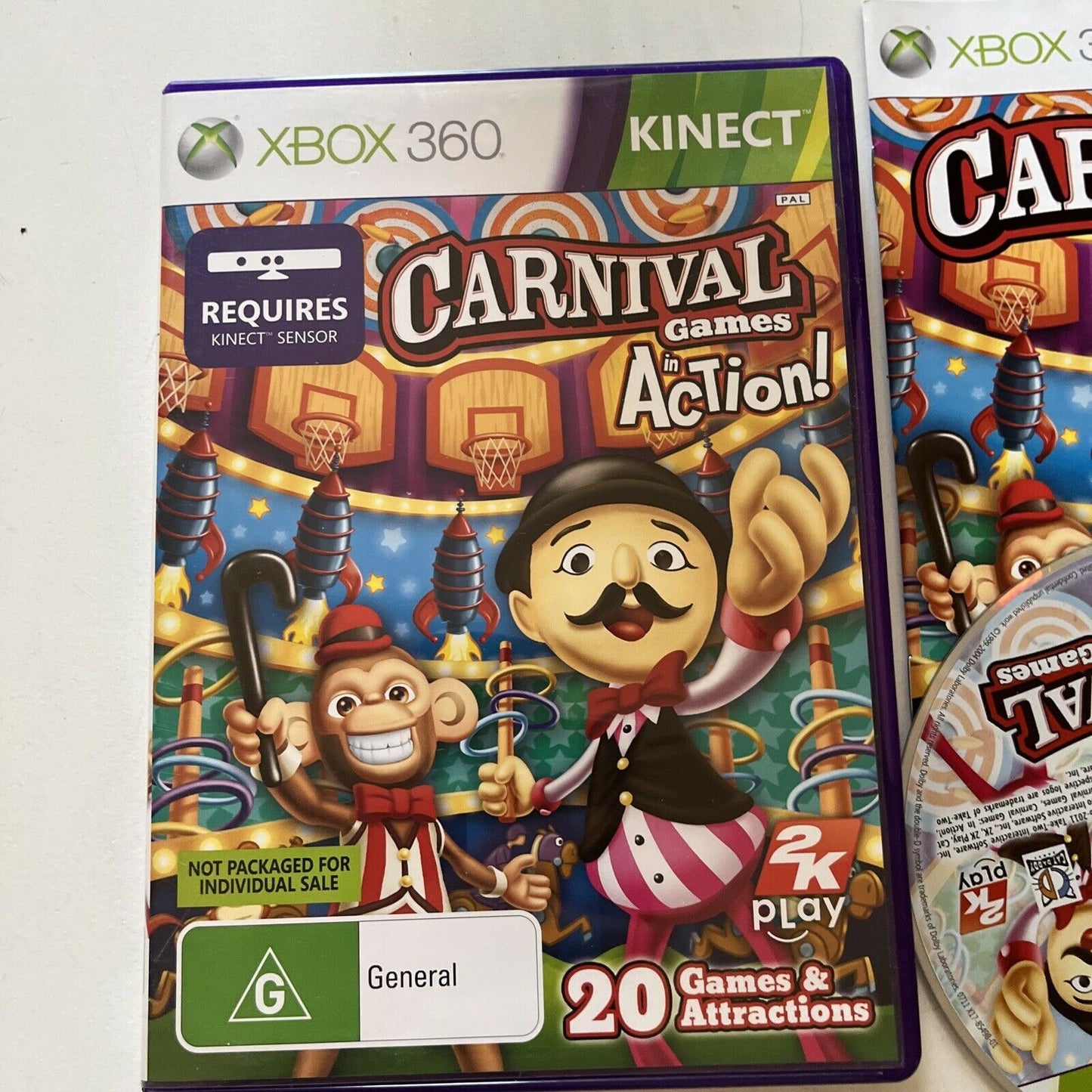 Carnival Games In Action Xbox 360 Kinect With Manual, PAL