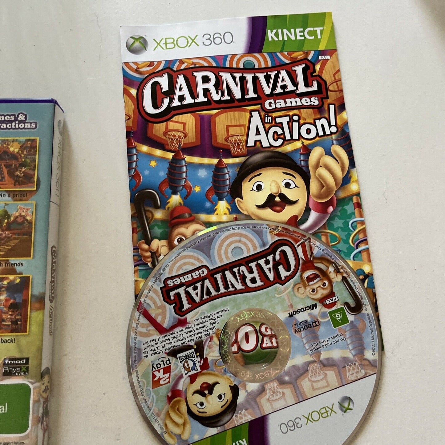 Carnival Games In Action Xbox 360 Kinect With Manual, PAL