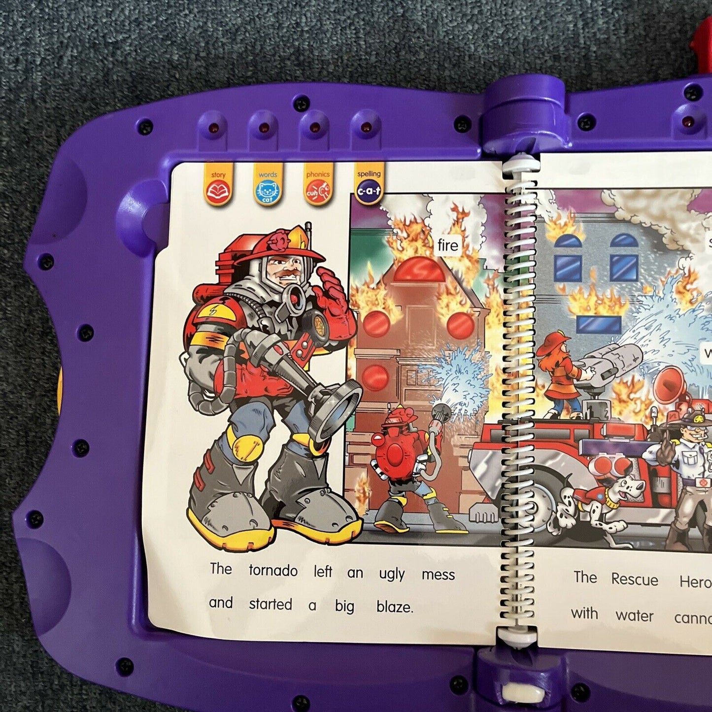Fisher Price Power Touch Learning System With Rescue Heroes Storm Warning Book