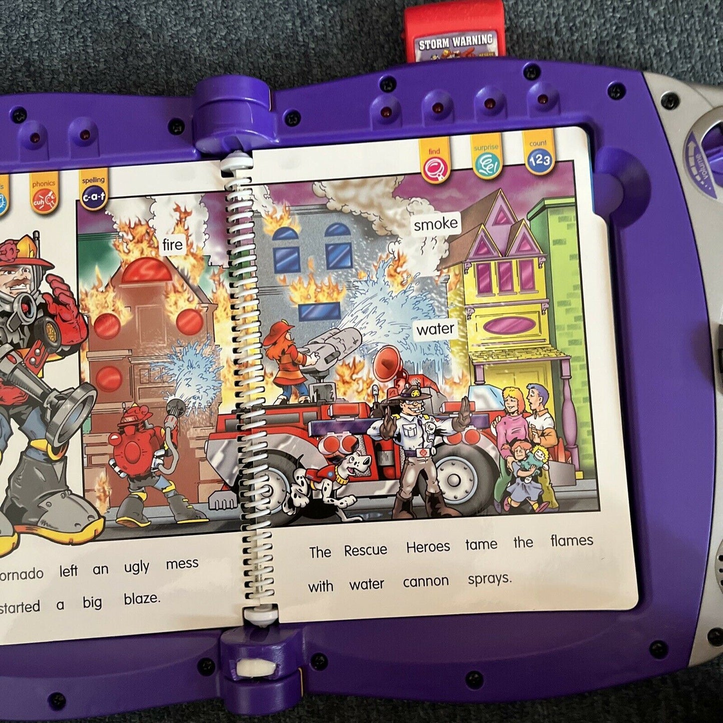 Fisher Price Power Touch Learning System With Rescue Heroes Storm Warning Book