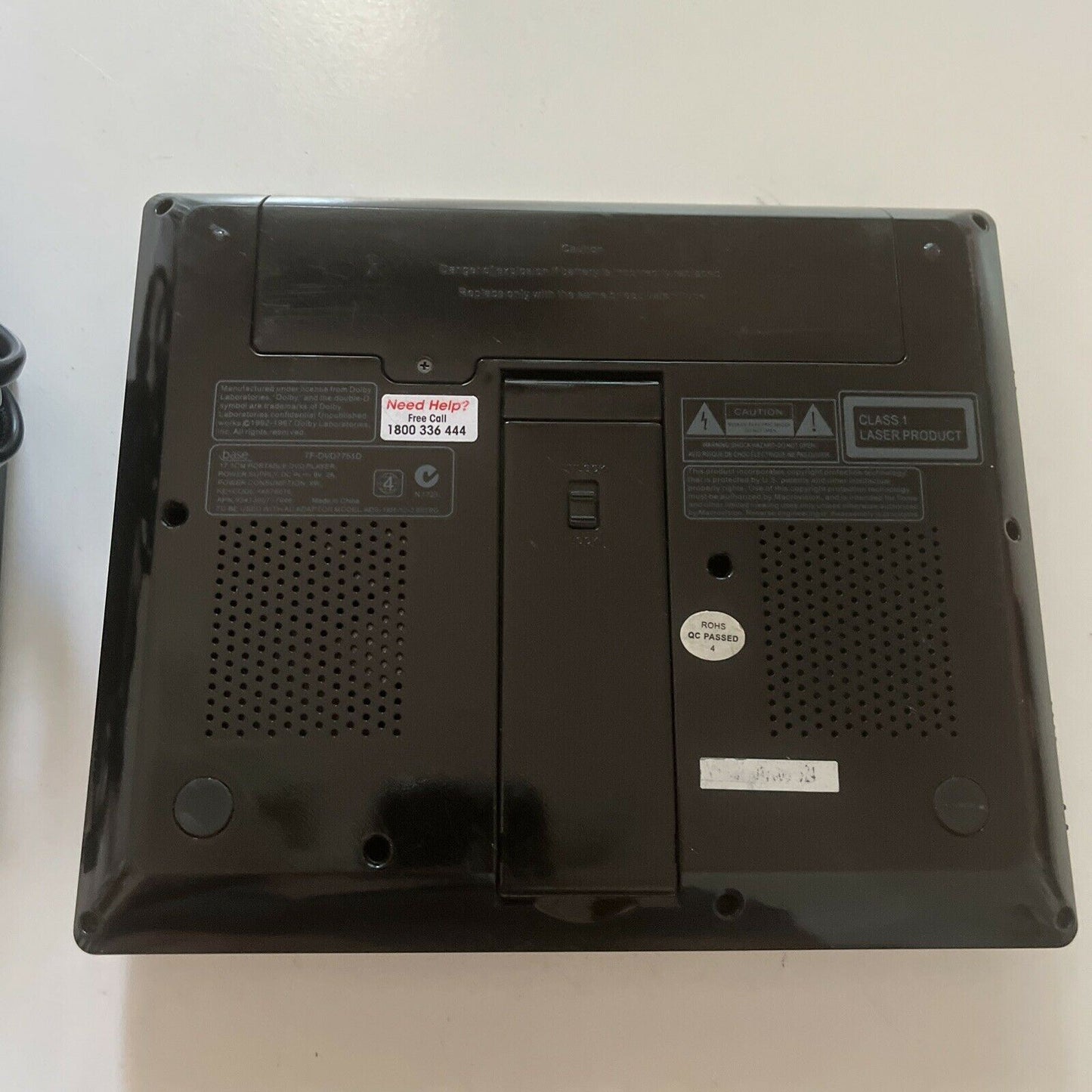 Base TF-DVD7751D 7" Portable DVD Player 17.5cm CD MP3 Play