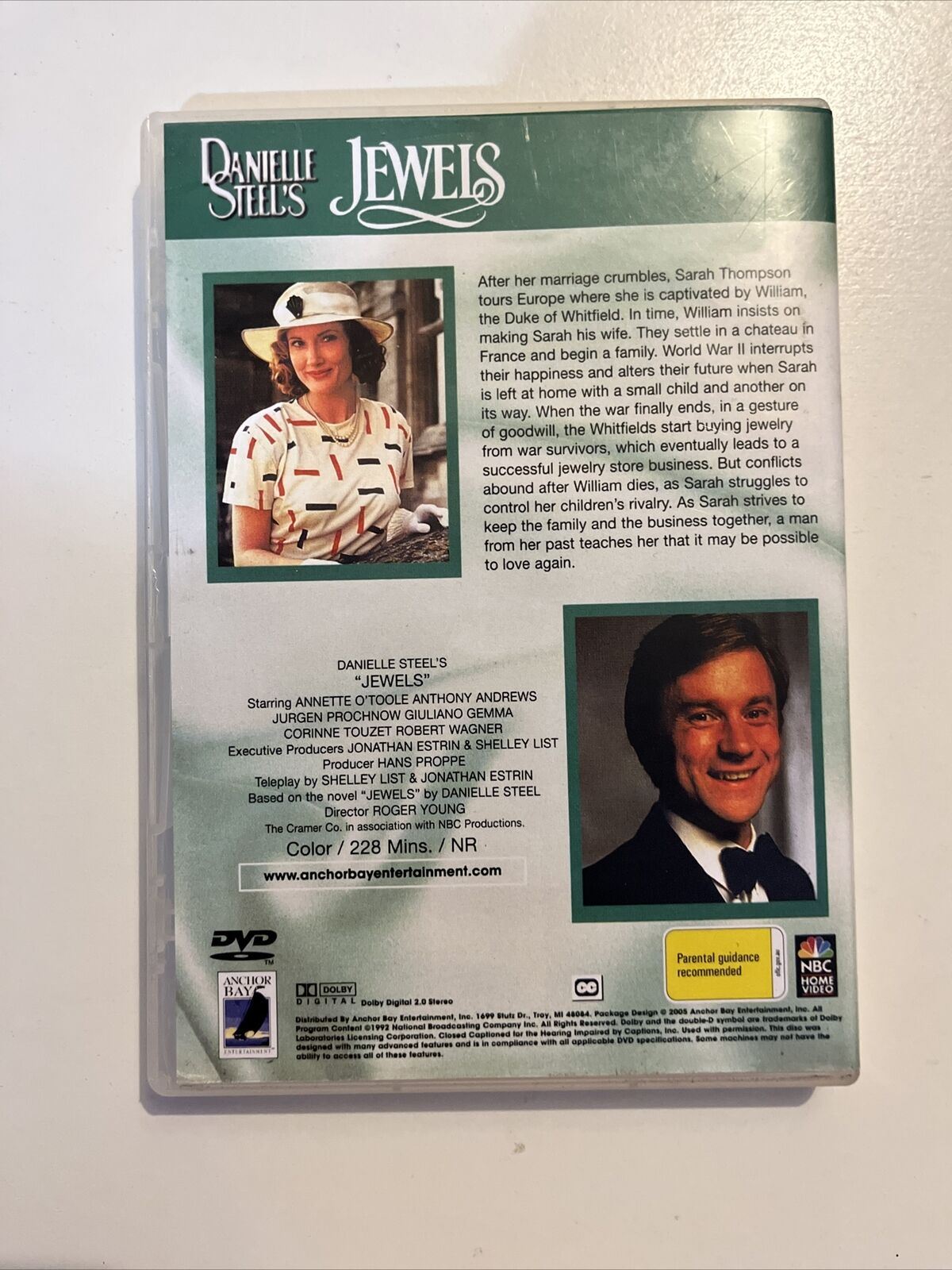 Danielle Steel's: Jewels (DVD, 1992) Annette O'Toole, Anthony Andrews