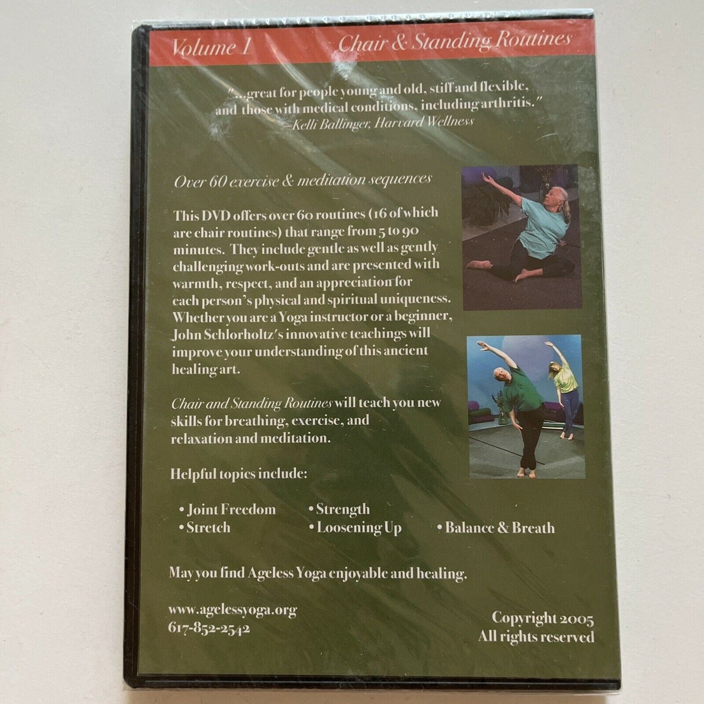 *New Sealed* Ageless Yoga: Volume 1 - Chair & Standing Routines (DVD, 2005)