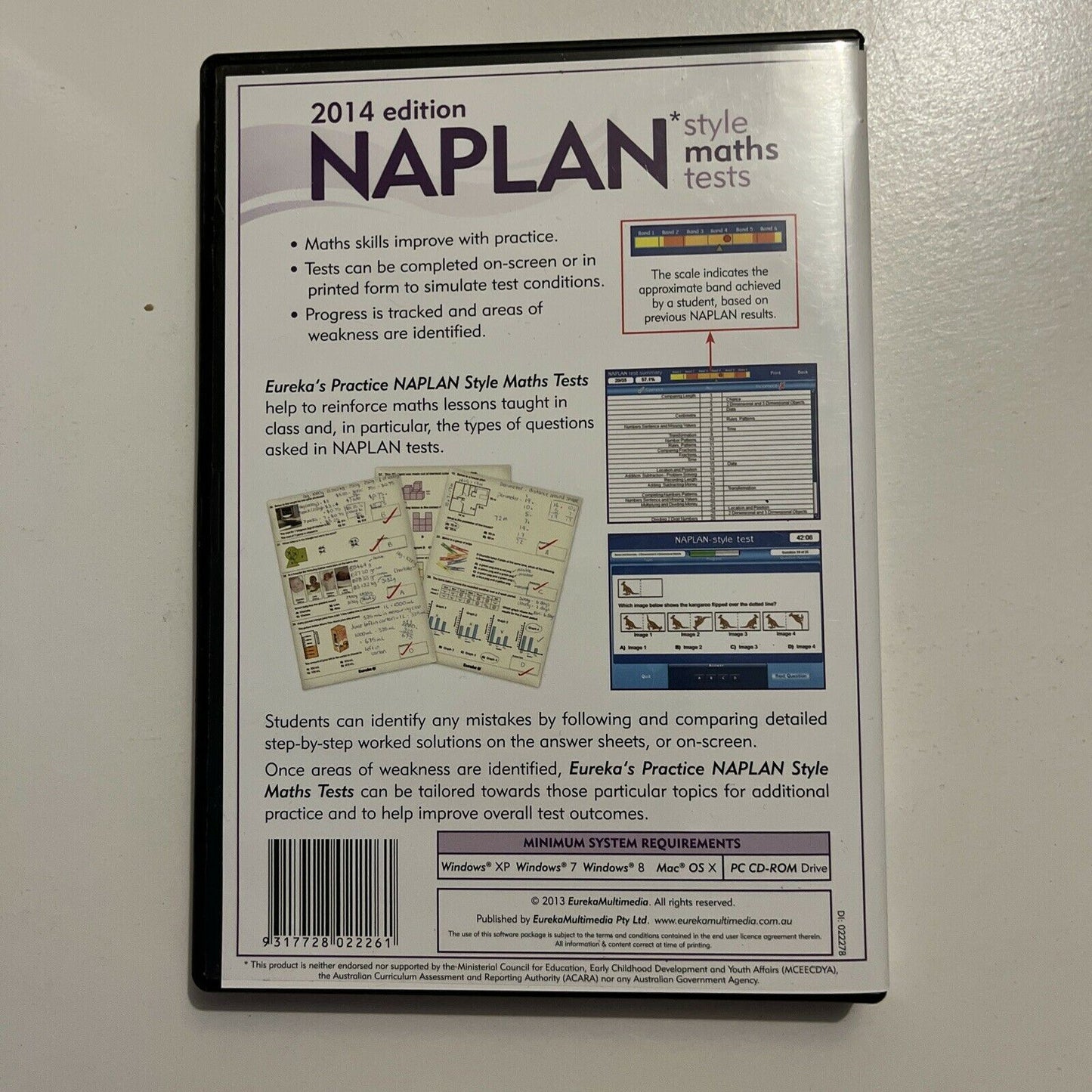 NAPLAN Style Maths Tests - Year 5 - 2014 Edition PC Mac CDROM