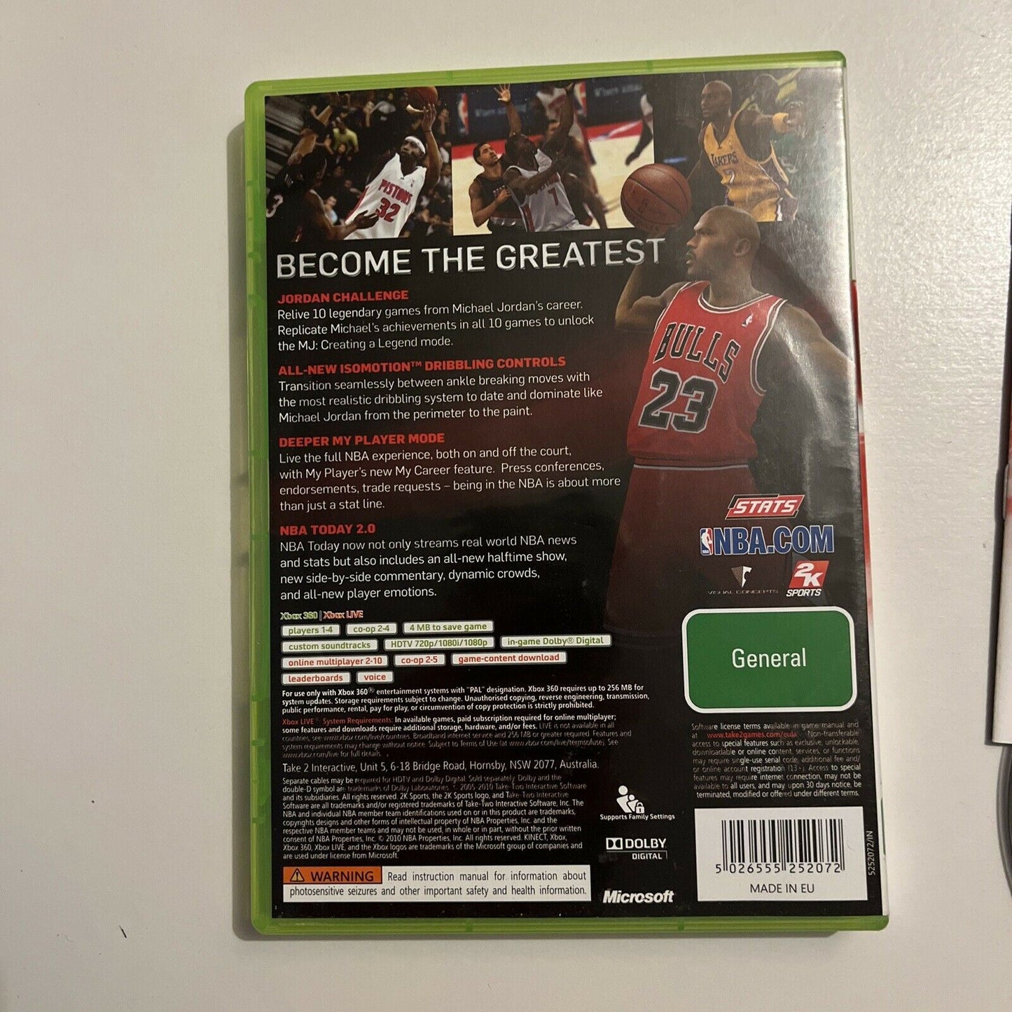 NBA 2K11 - Microsoft Xbox 360 PAL Game Complete with Manual Michael Jordan Cover